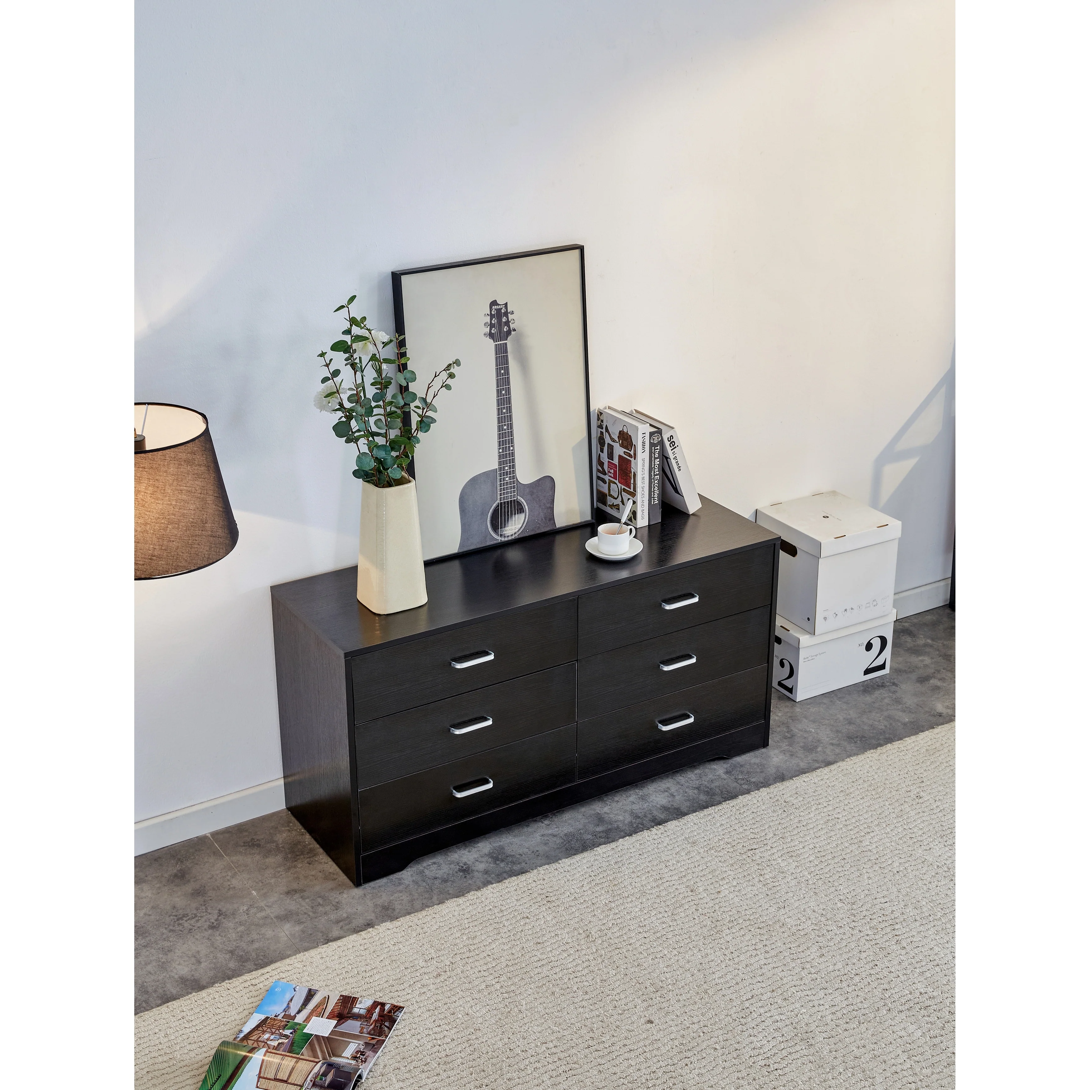 WOOD MDF BOARDS, 6 Drawers Dresser