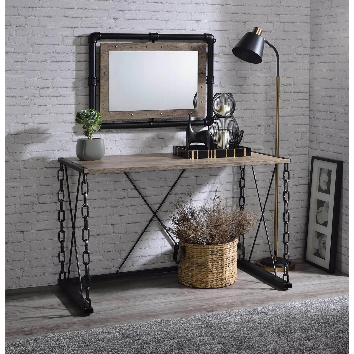 Jodie Console Table in Rustic - 48