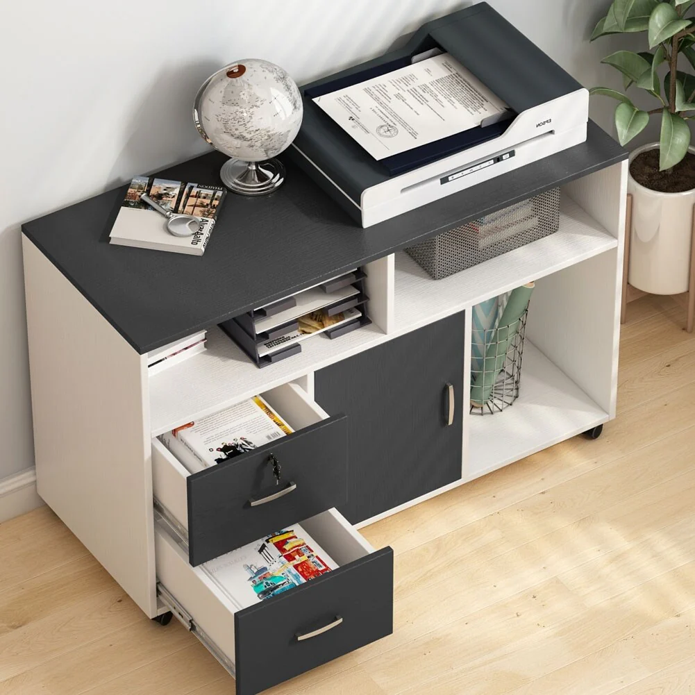 2 Drawer Mobile File Lateral Cabinet
