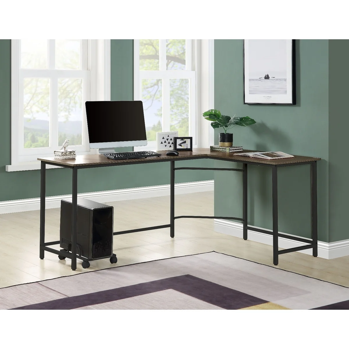 Computer Desk, Black Finish