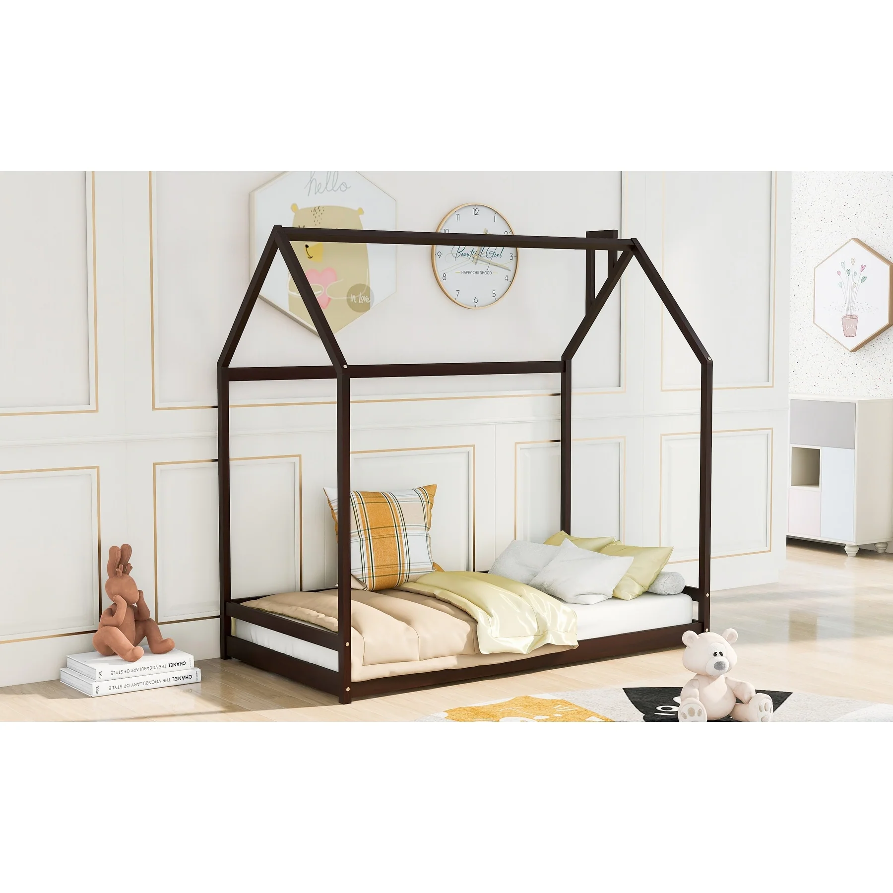 House Bed Wood Bed