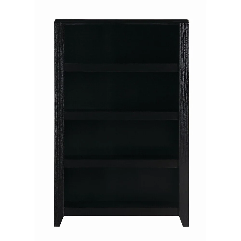 Preater Black 4-shelf Bookcase