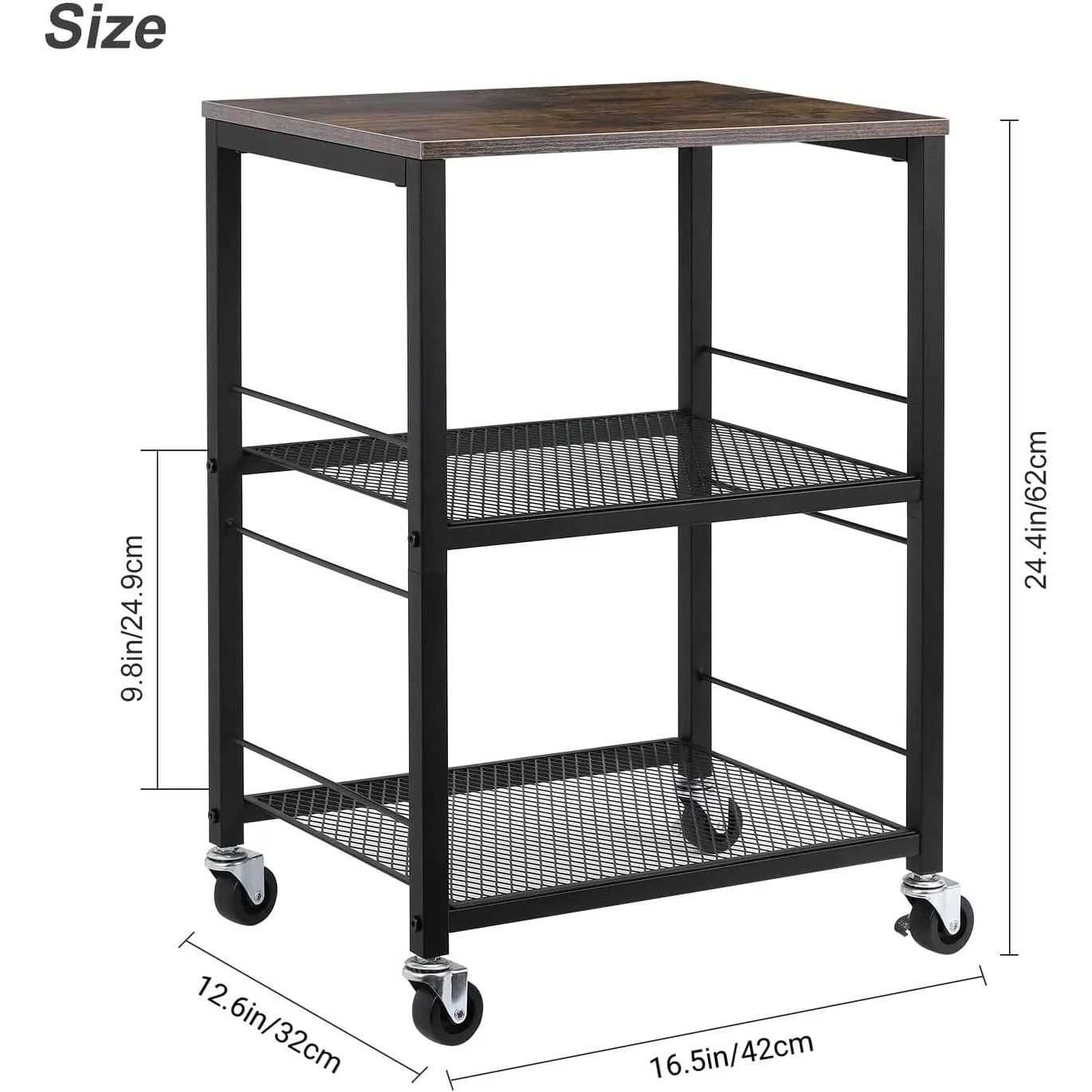 3 Tier Rolling Cart