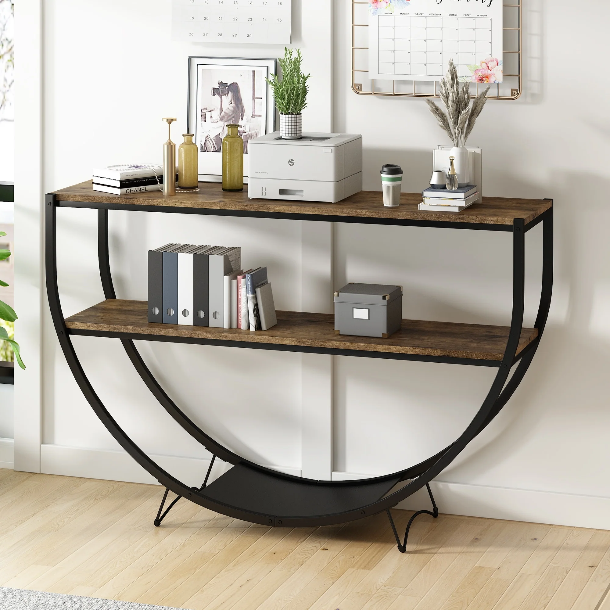 Console Table with metal frame