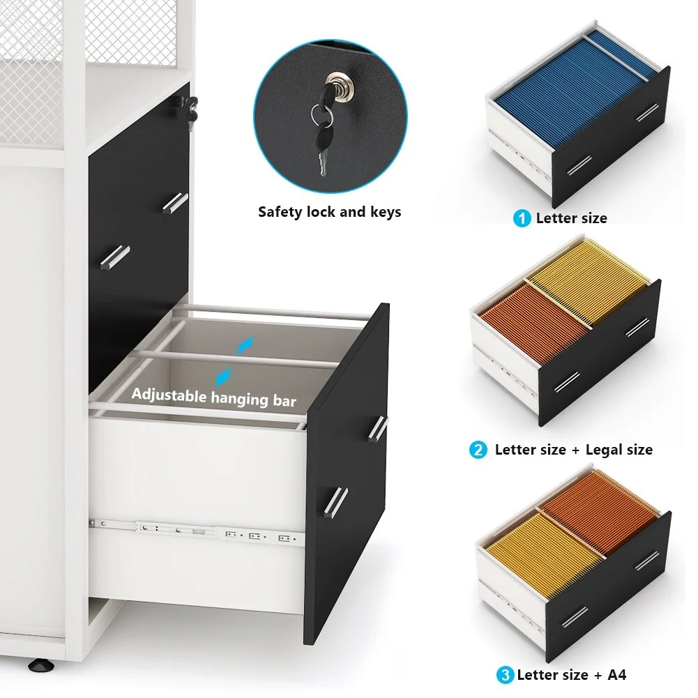 2 Drawer Lateral File Cabinet Modern