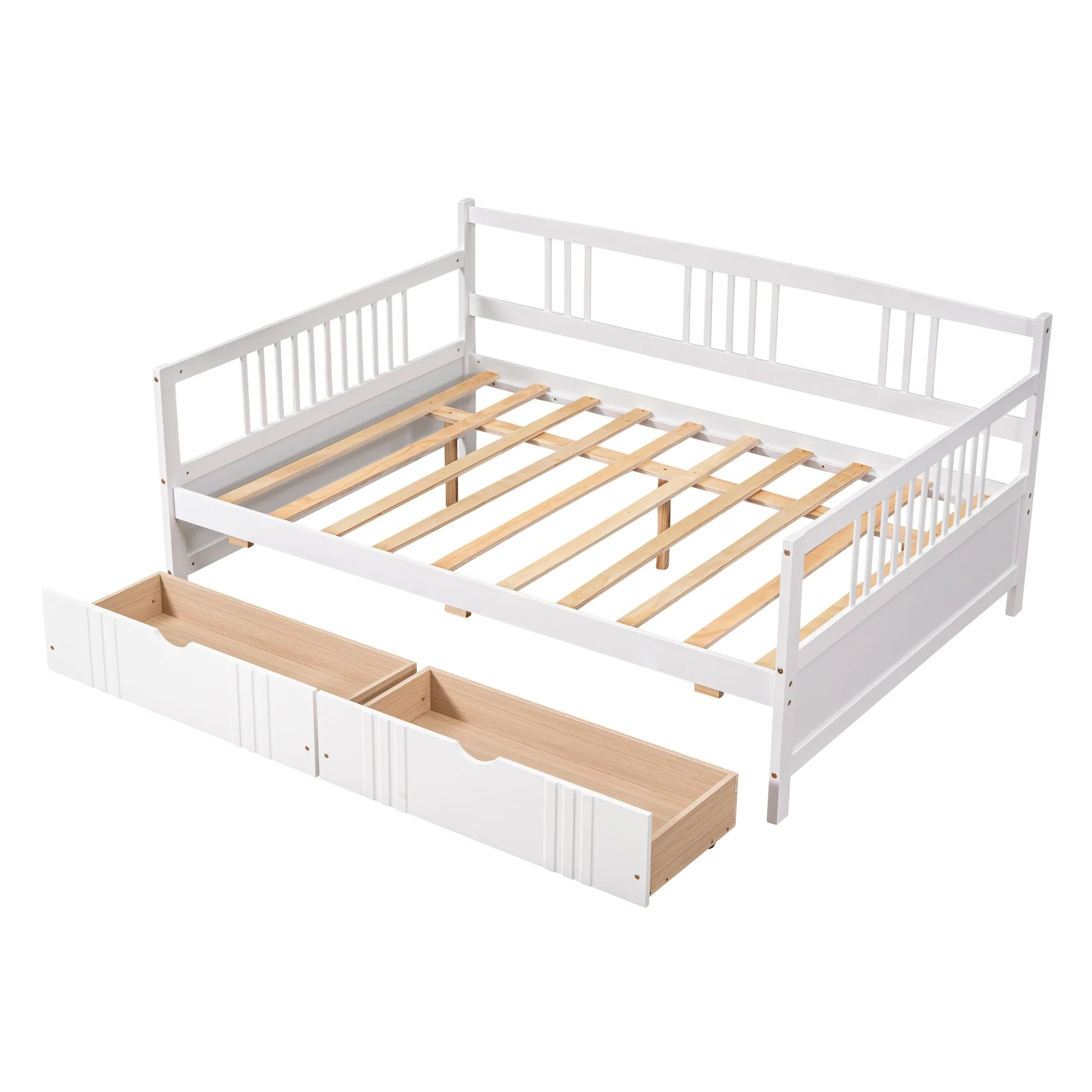Daybed Wood Bed with Two Drawers