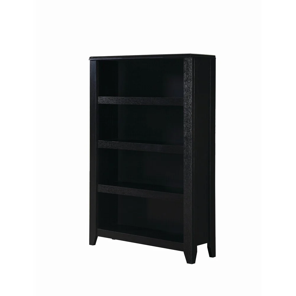 Preater Black 4-shelf Bookcase