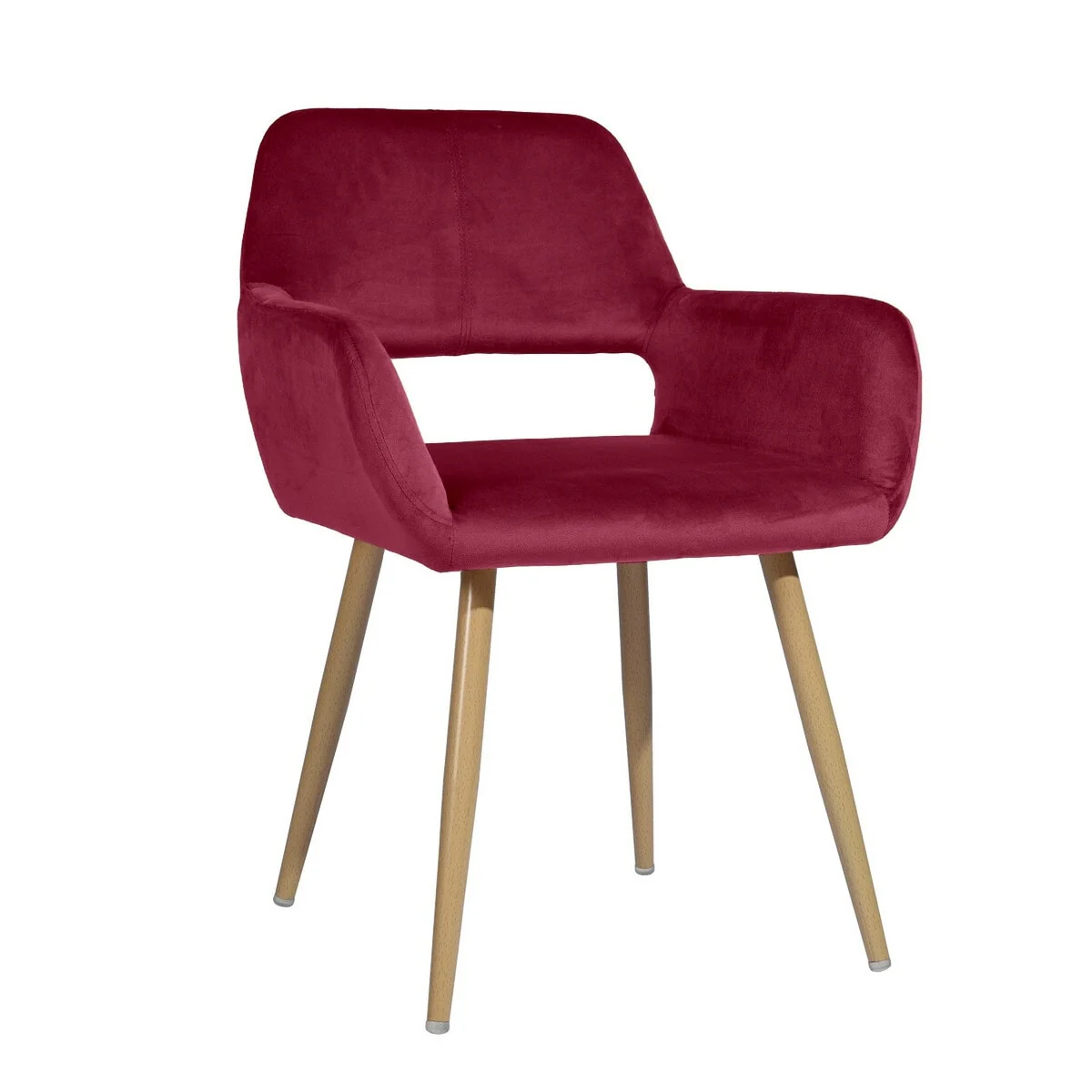 Velvet Desk Chair No Wheels