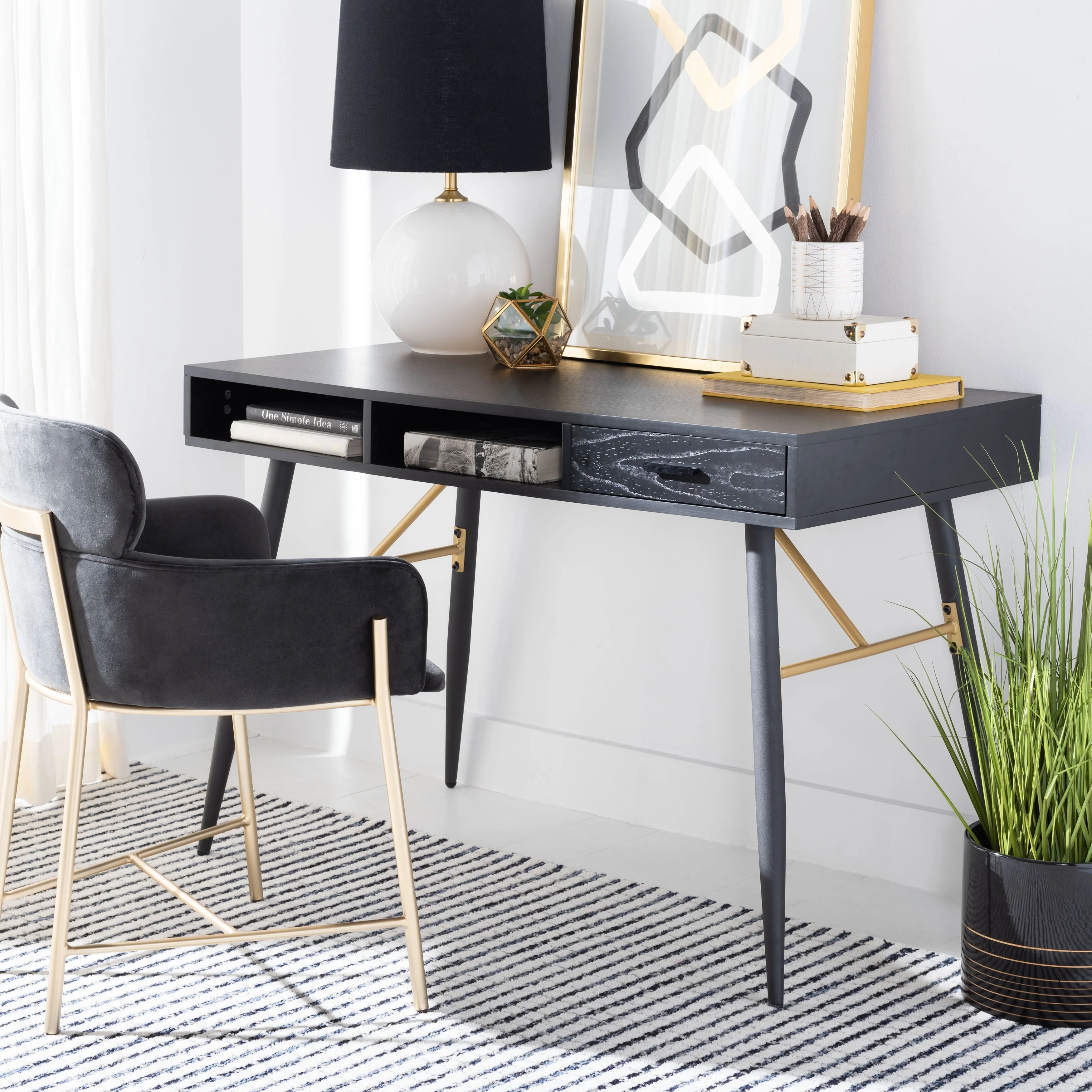 SAFAVIEH Rona 1-Drawer Wood Desk.