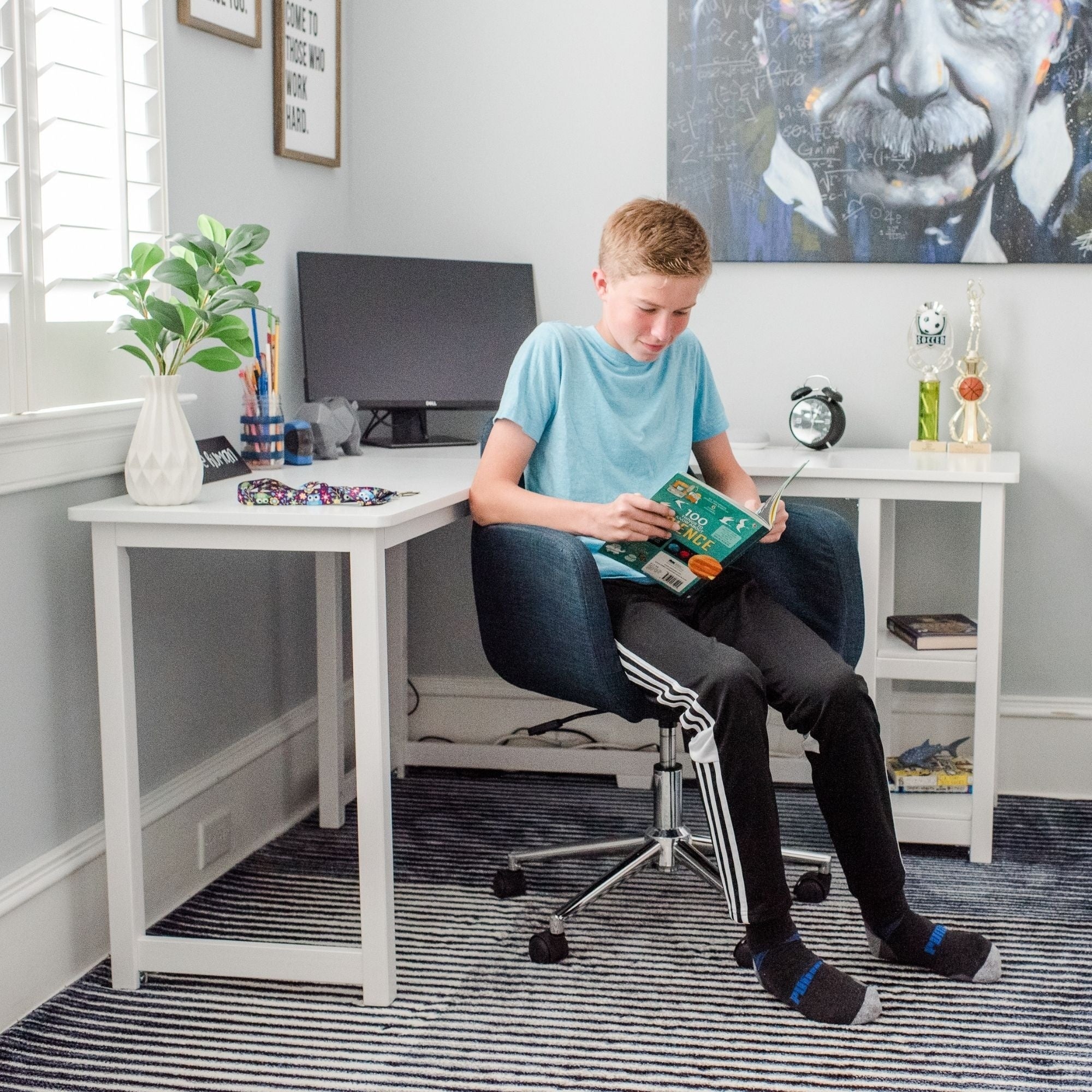 Max and Lily Corner Desk w/ Shelves