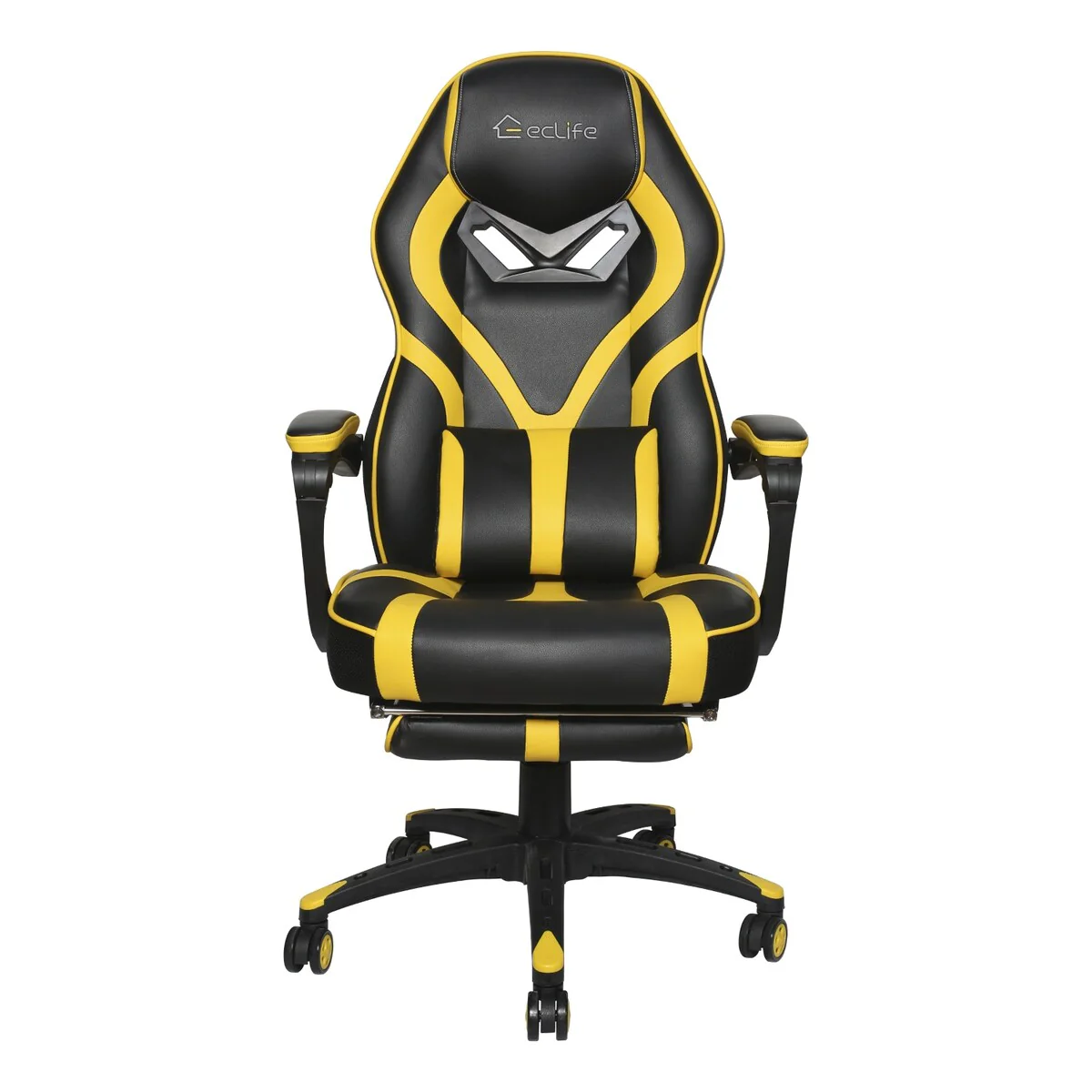 Massage Gaming Chair, Yellow