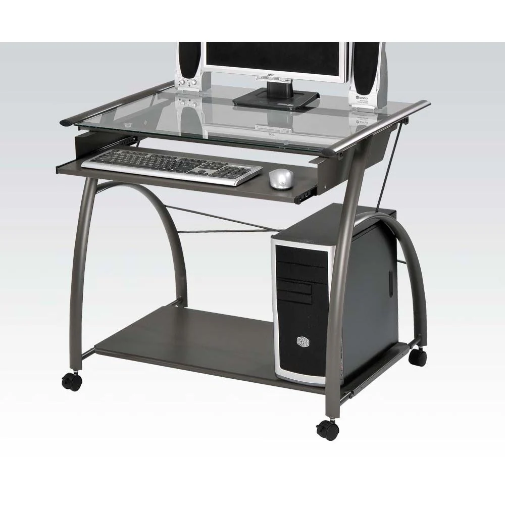 Vincent Computer Desk in Pewter