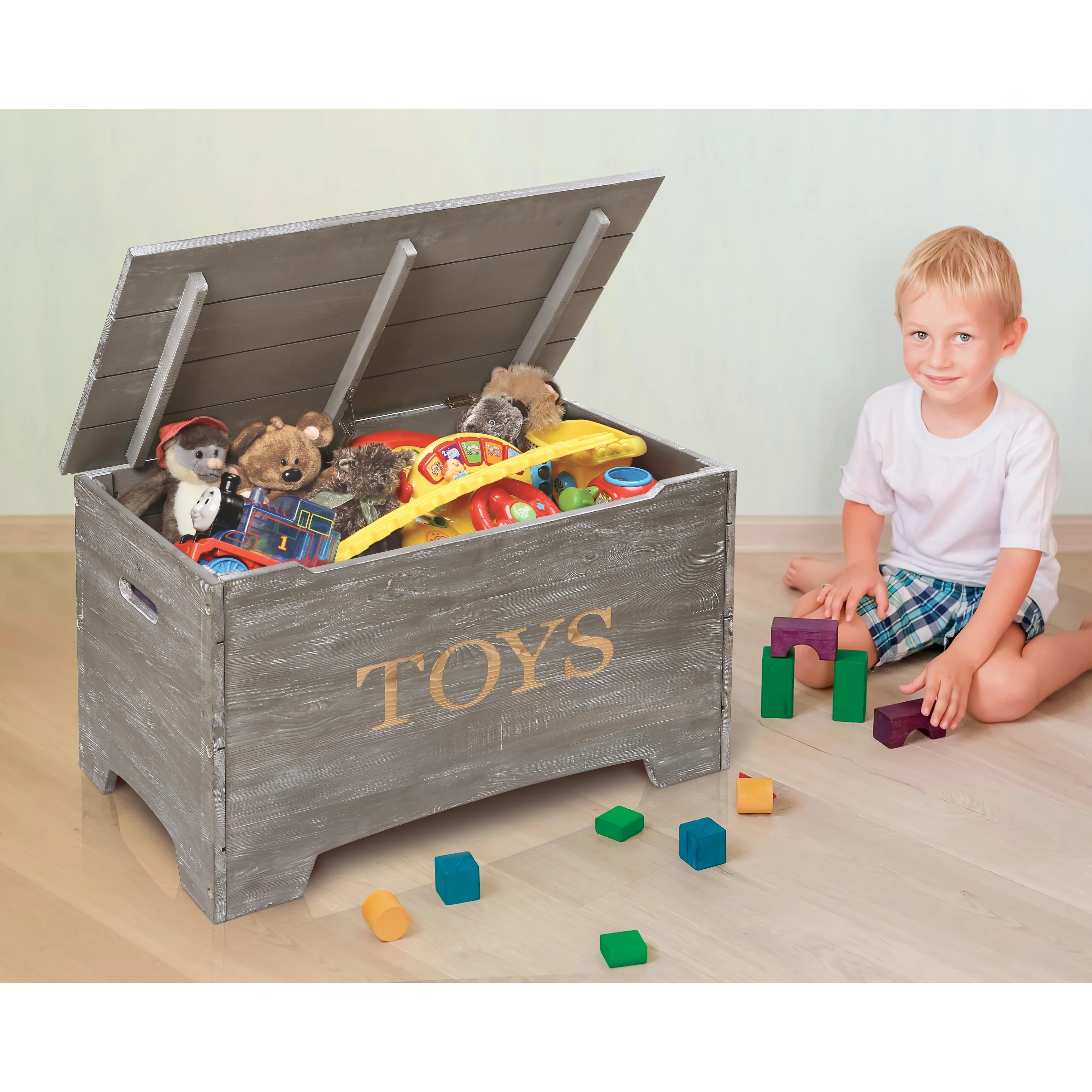 Solid Wood Rustic Toy Box