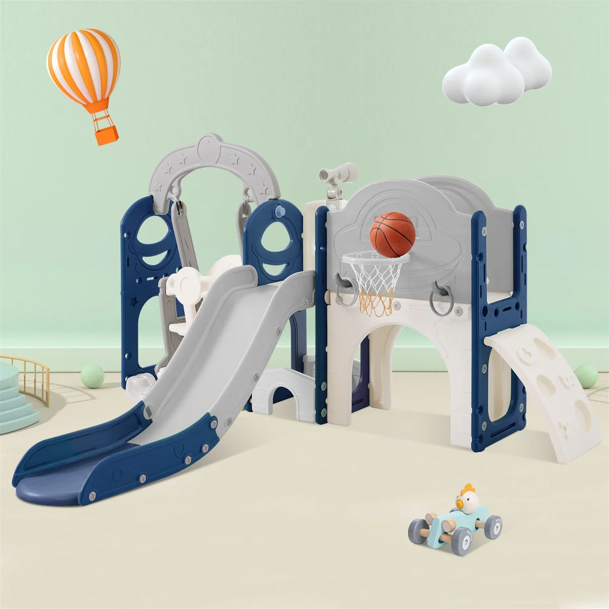 Toddler Slide and Swing Set 8 in 1