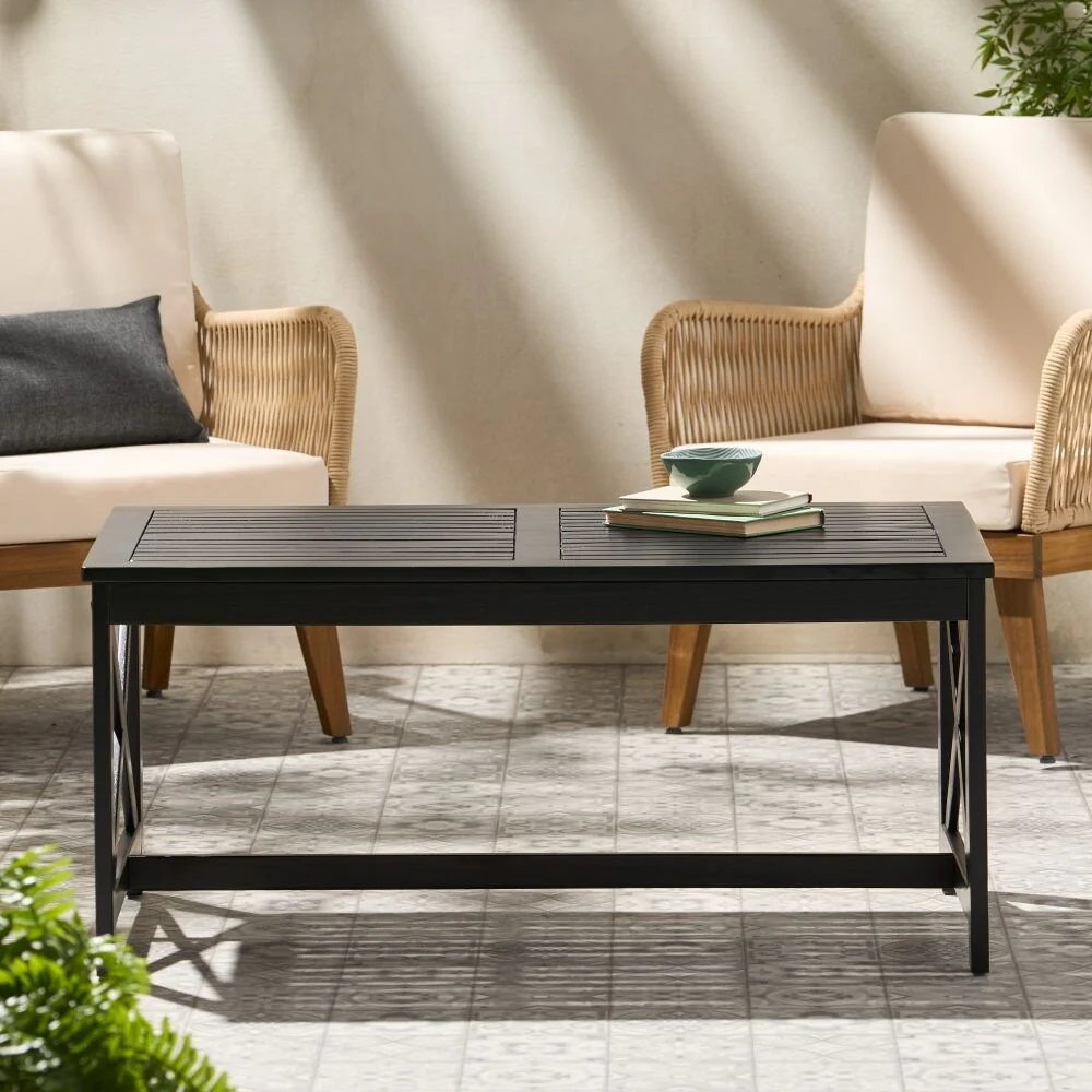 Wood Functional Outdoor Coffee Table