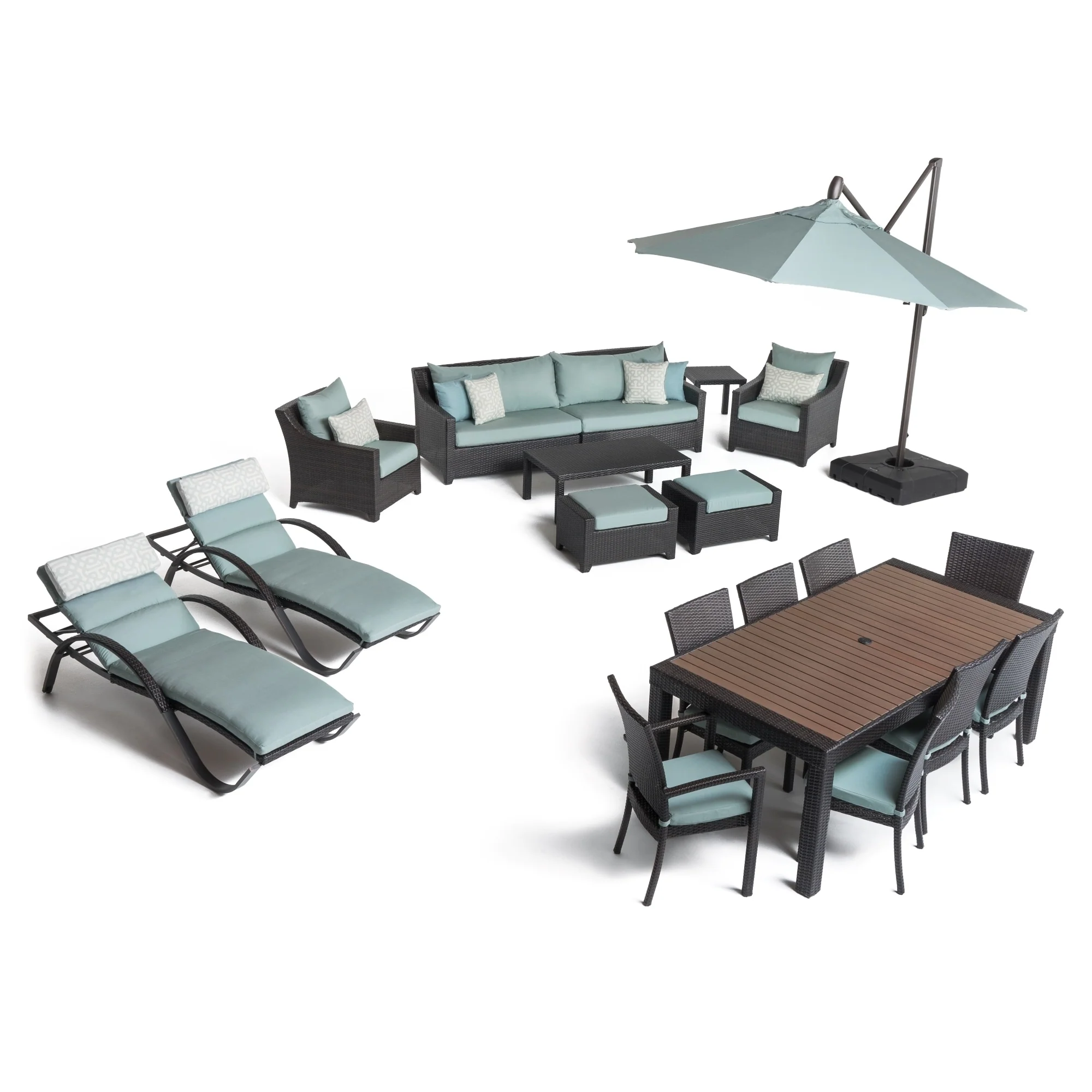 Deco 20 Piece Sunbrella Outdoor Estate Set