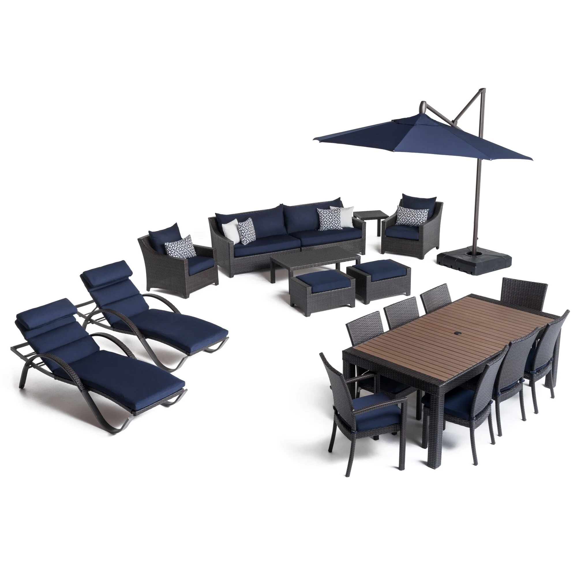 Deco 20 Piece Sunbrella Outdoor Estate Set