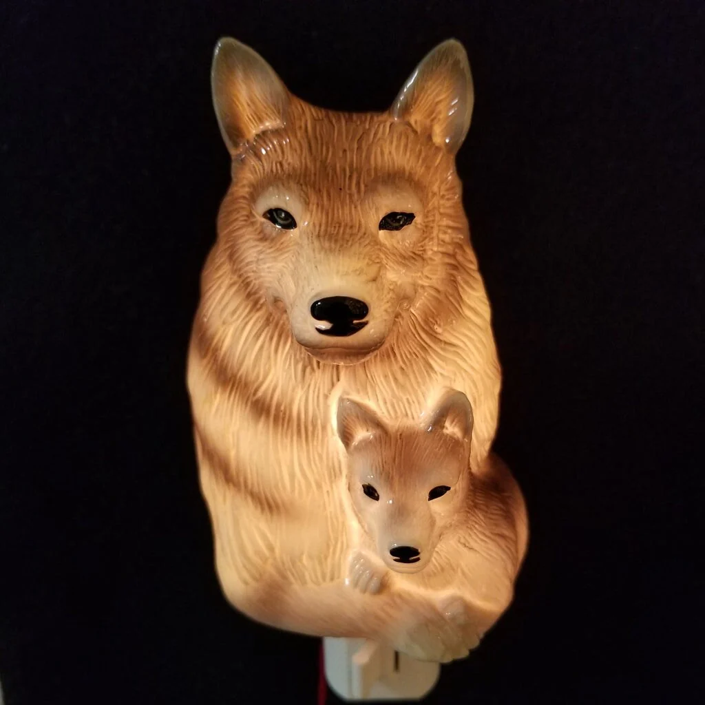 Wolf And Cub Night Light