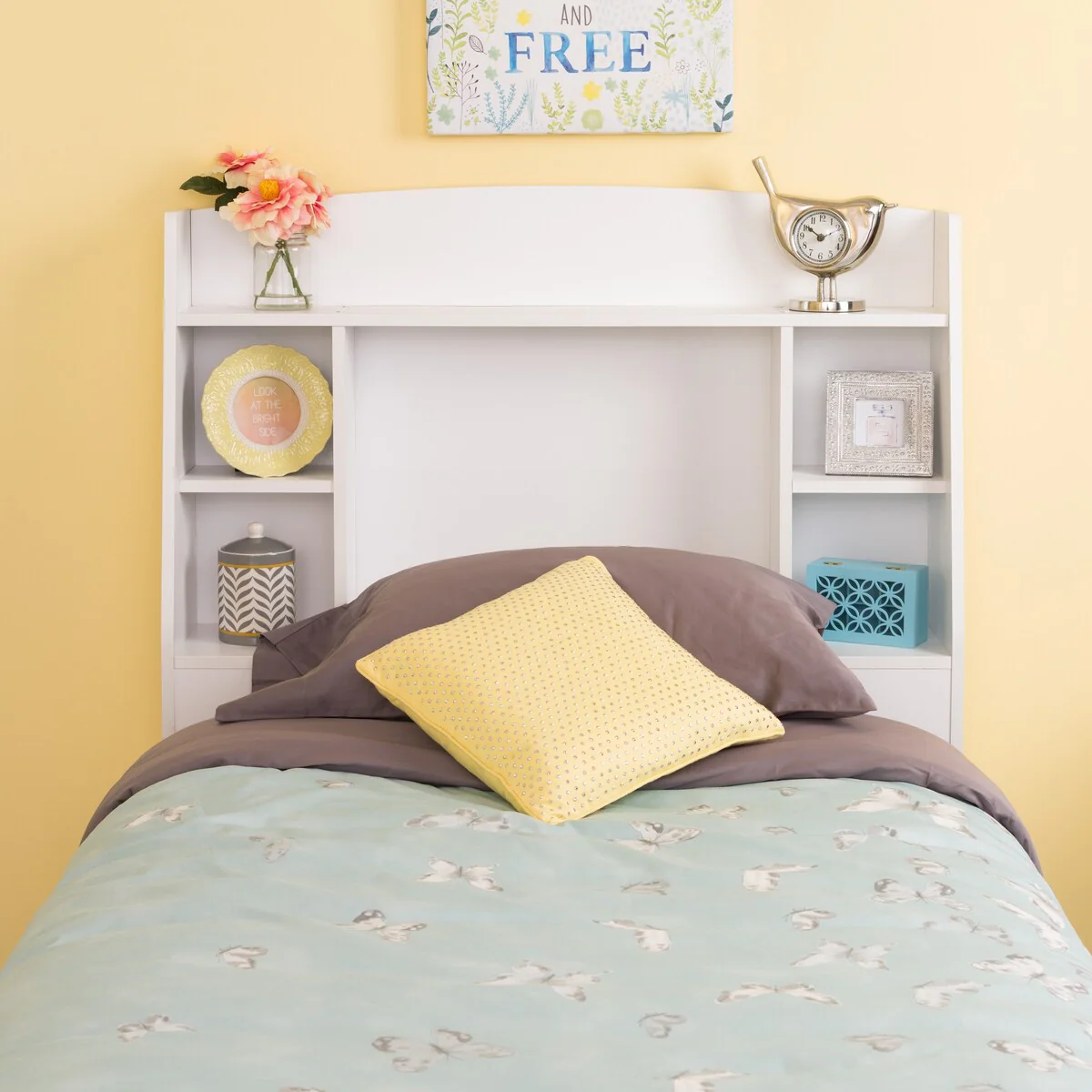 Bella Twin Headboard, White