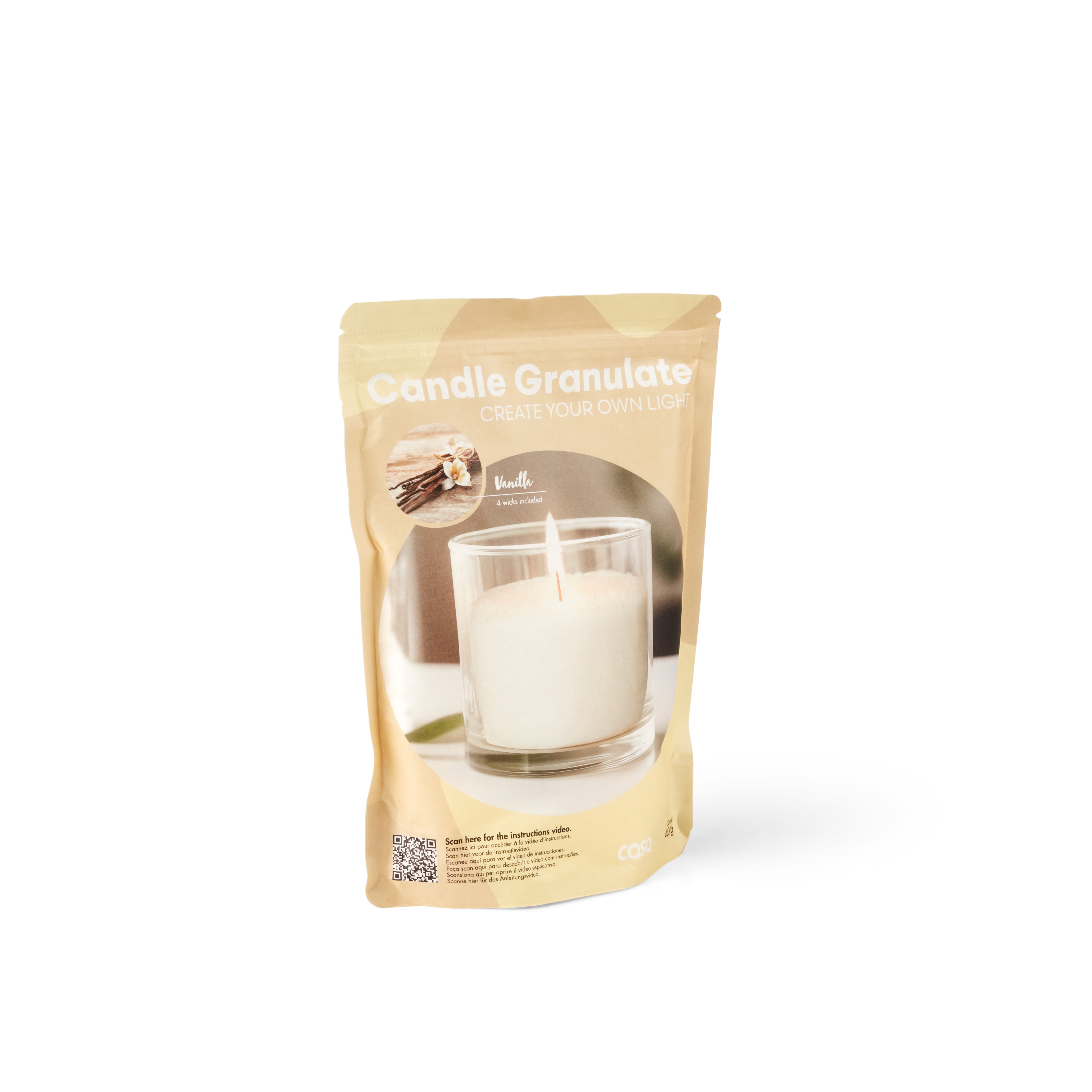 REFILL Navulling kaarsenwas beige