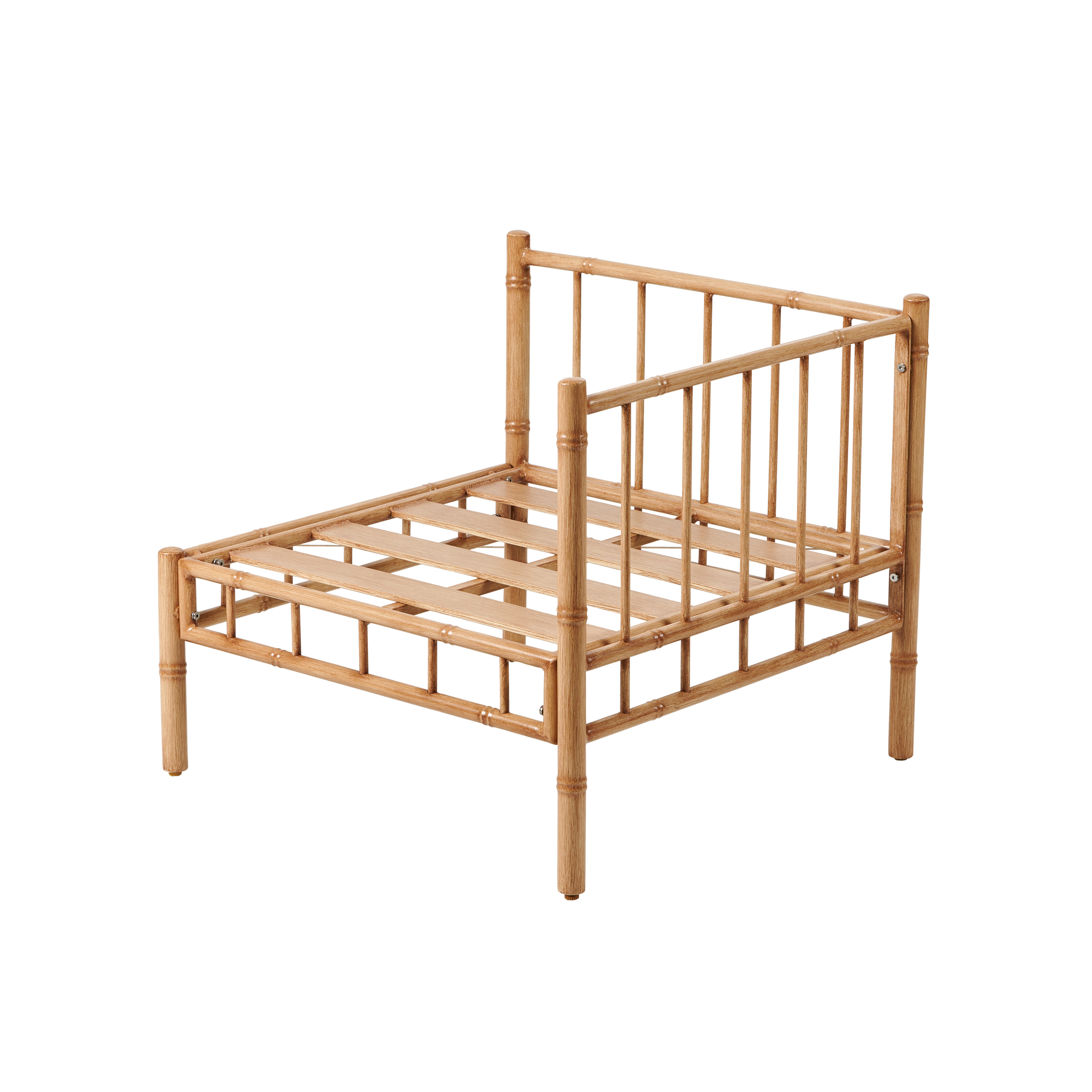 BAMBOLETTE Hoekzetel bamboo lookH 71 x B 80 x D 80 cm