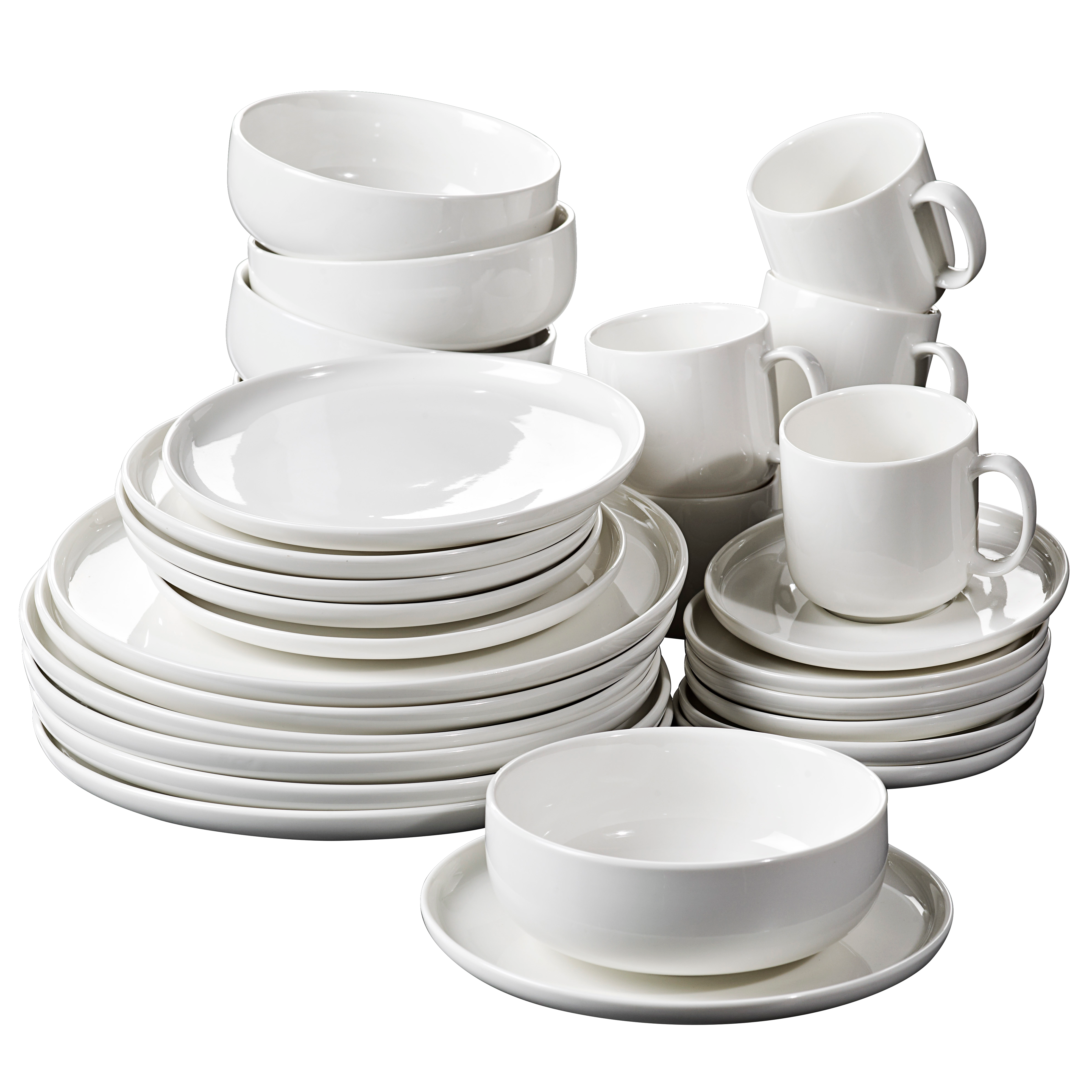 MOON Kop en schotel 20 CL wit - set van 6 H 7,2 cm - Ø 7,8 cm