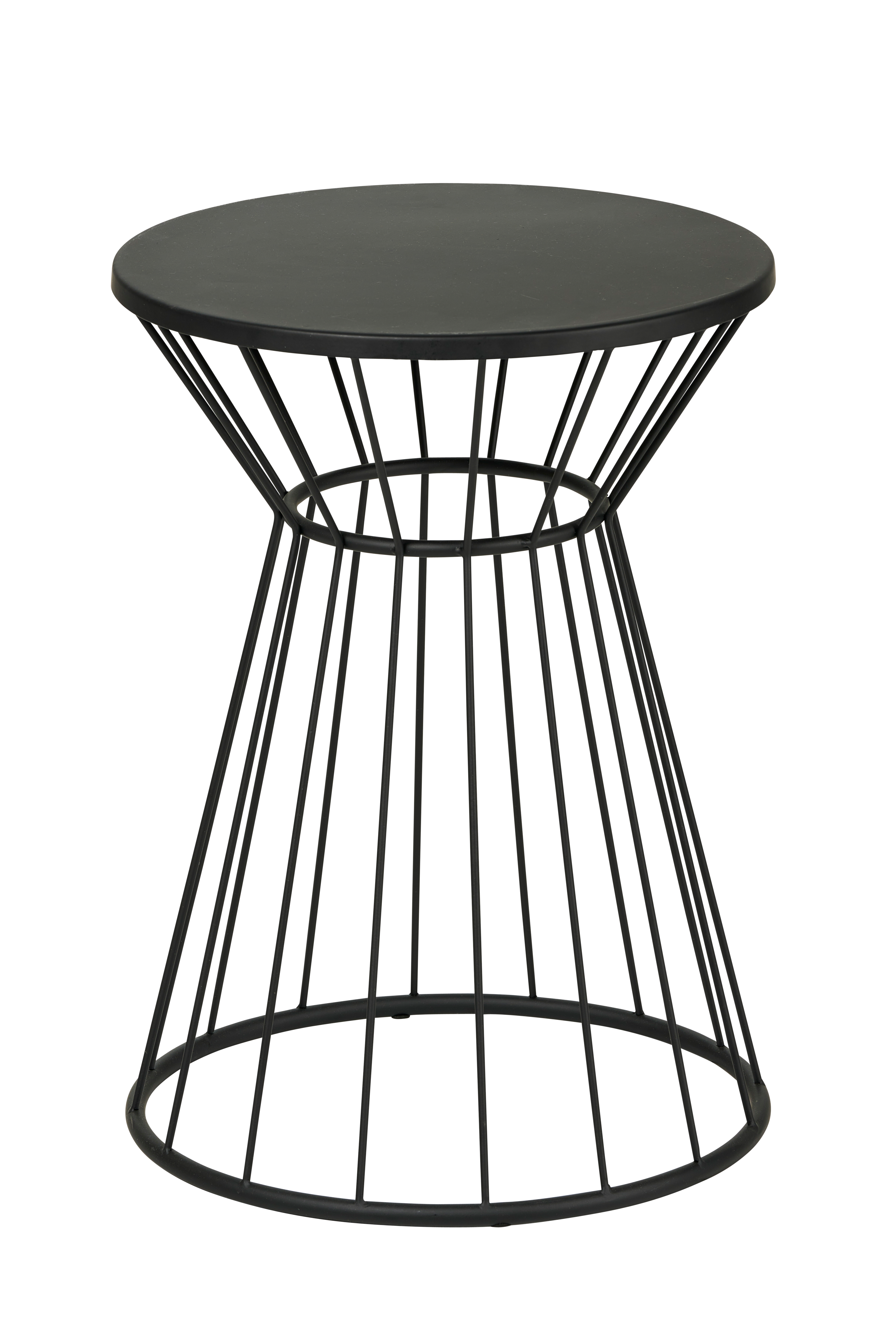 STRAPES Bijzettafel zwartH 55 cm - Ø 40 cm