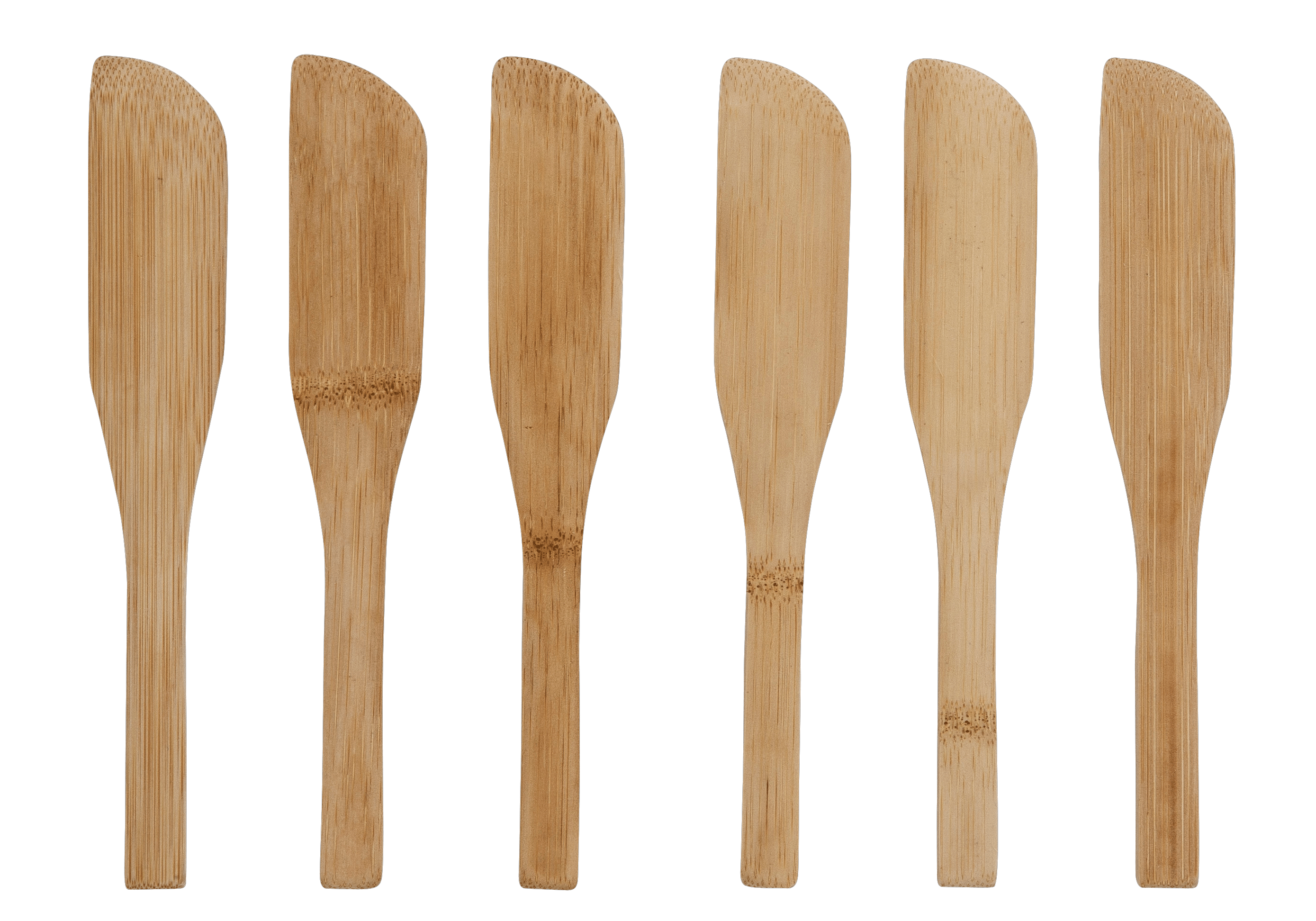 BAMBOO Tapasmessen set van 6 naturelL 16 cm - CASA