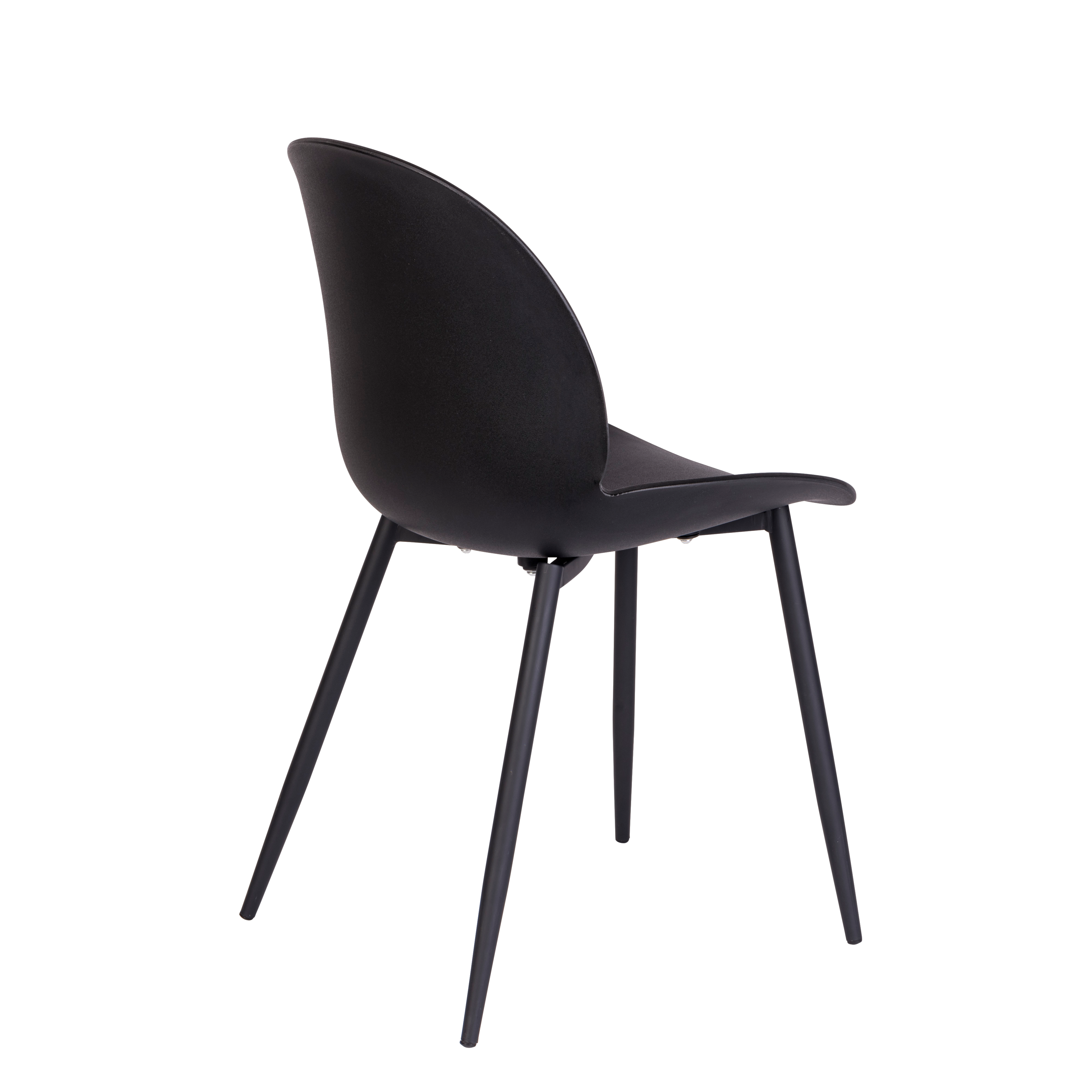 FREYA Eetkamerstoel zwartH 82 x B 49 x D 44 cm