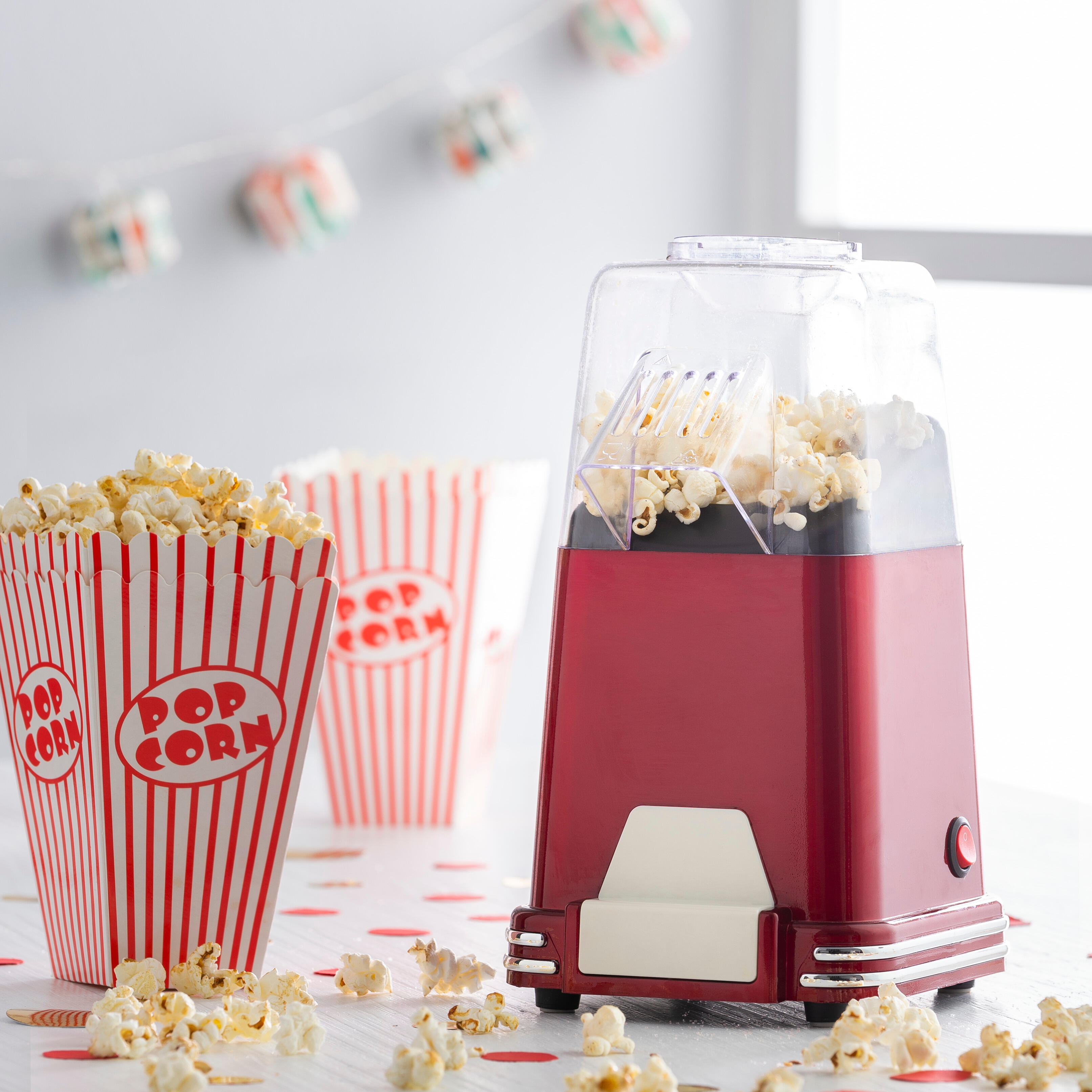 RETRO FUN Popcornmachine roodH 18 x B 16,5 x D 15,5 cm - CASA