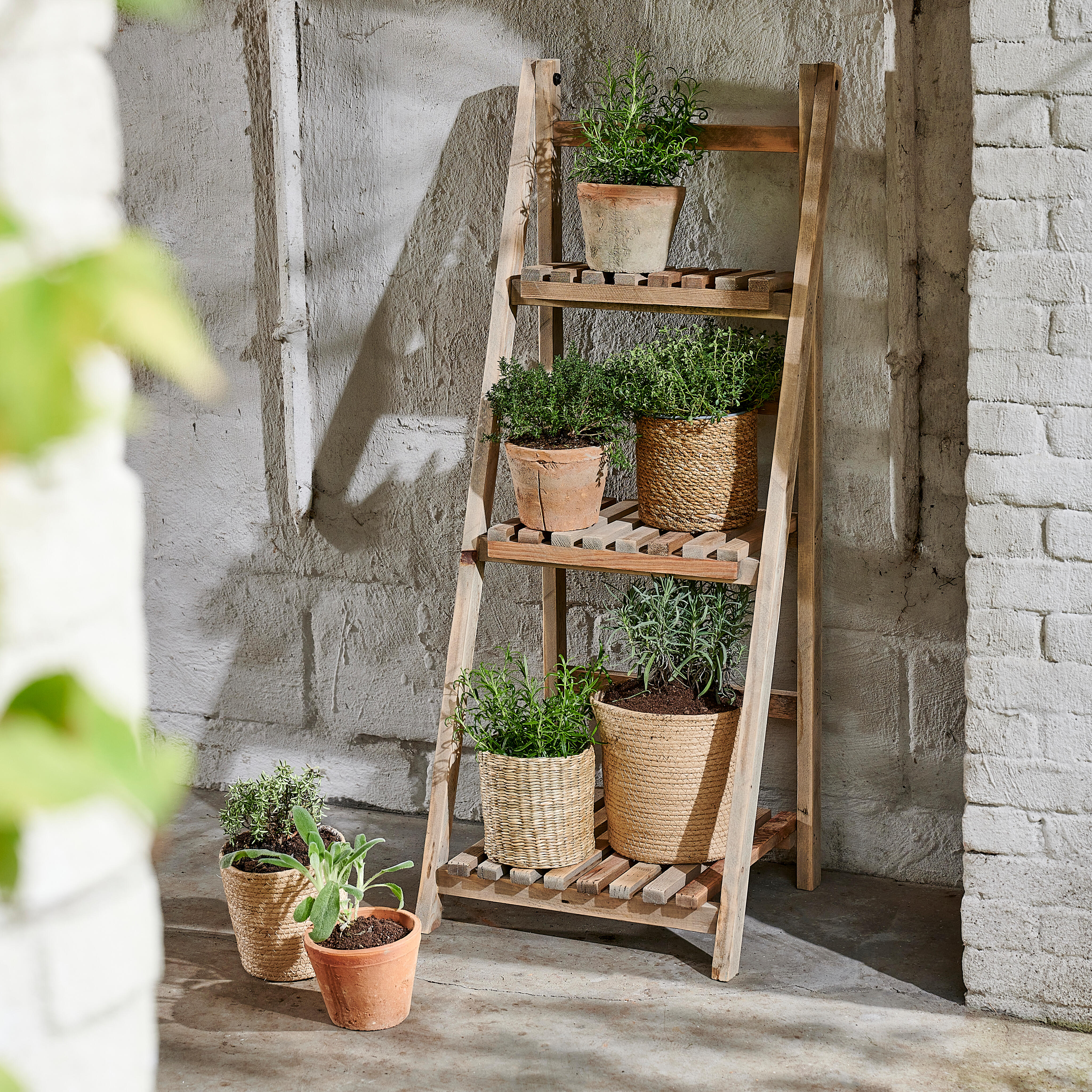 RECYCLE Plantenstaander naturelH 101 x B 40 x D 36 cm