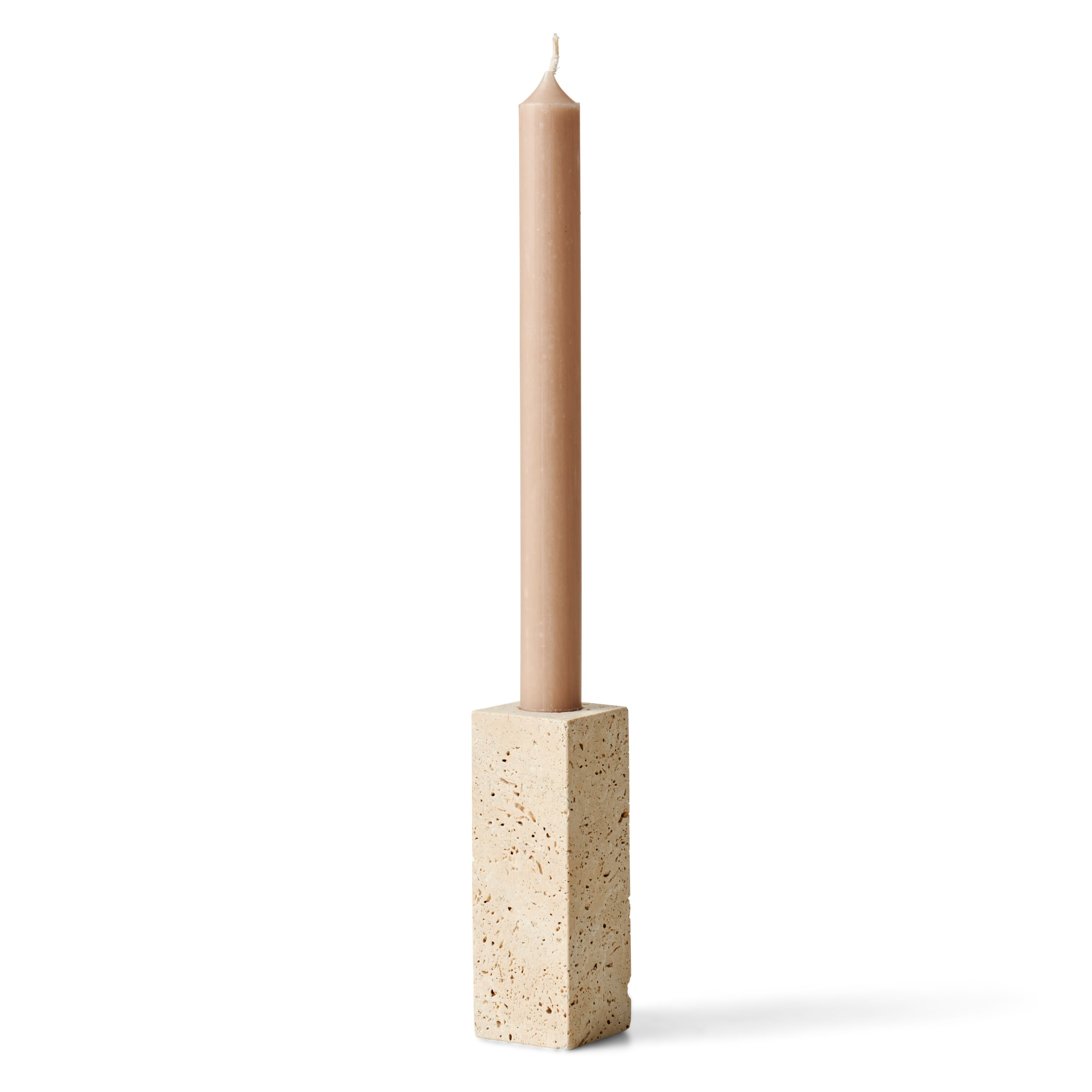 TRAVERTIN Kaarsenhouder naturelH 11,5 x B 4 x D 4 cm