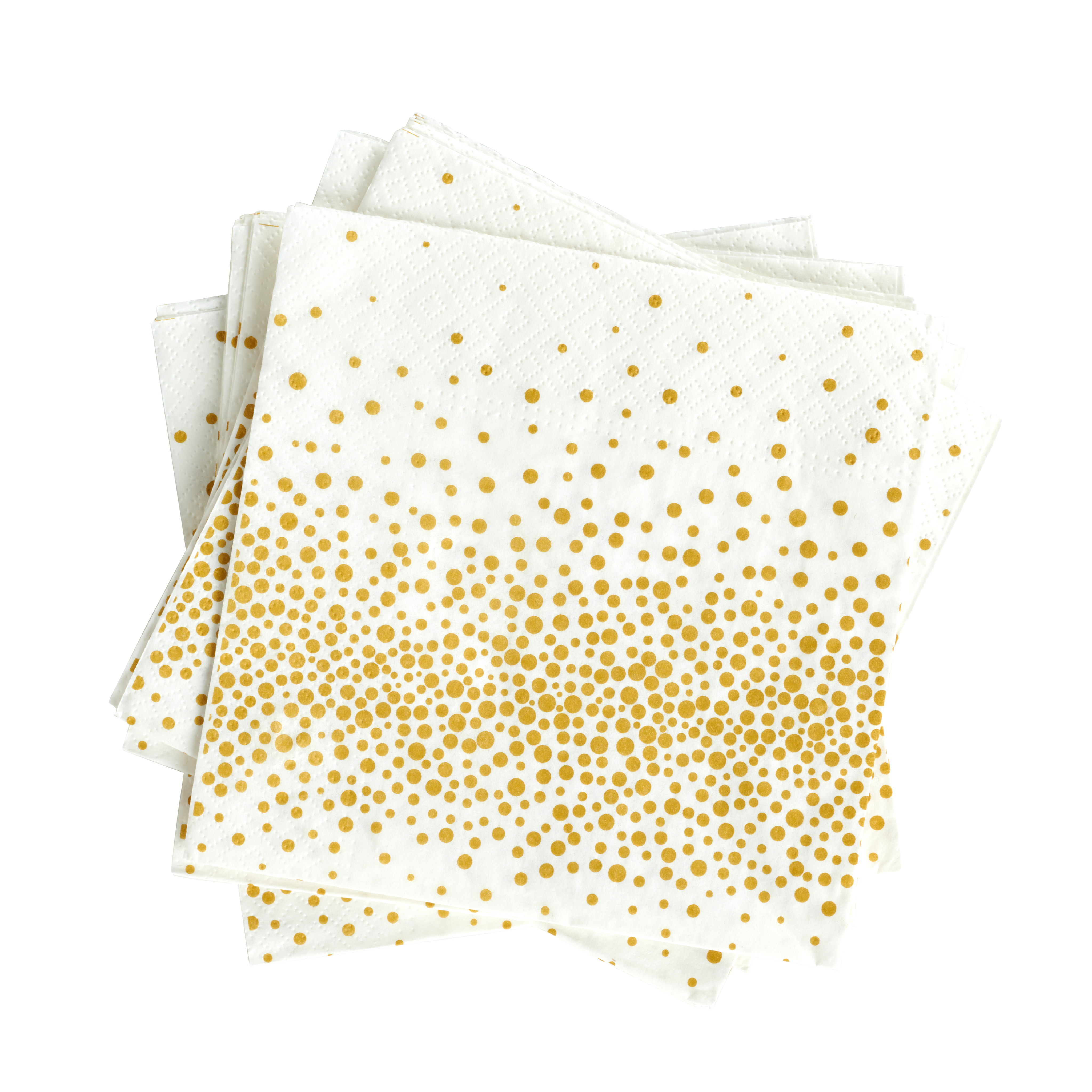 CONFETTI Set van 20 servetten goudB 33 x L 33 cm