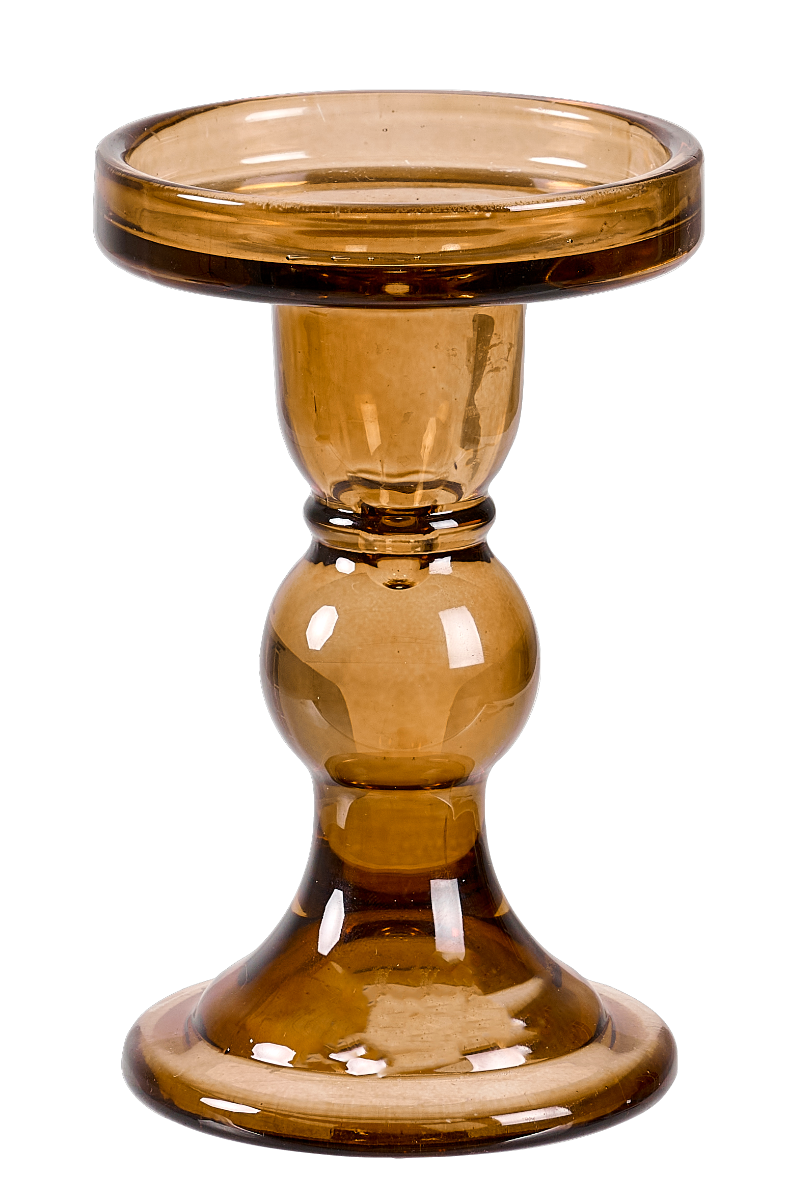 NADY Kandelaar bruinH 14 cm - Ø 8,5 cm