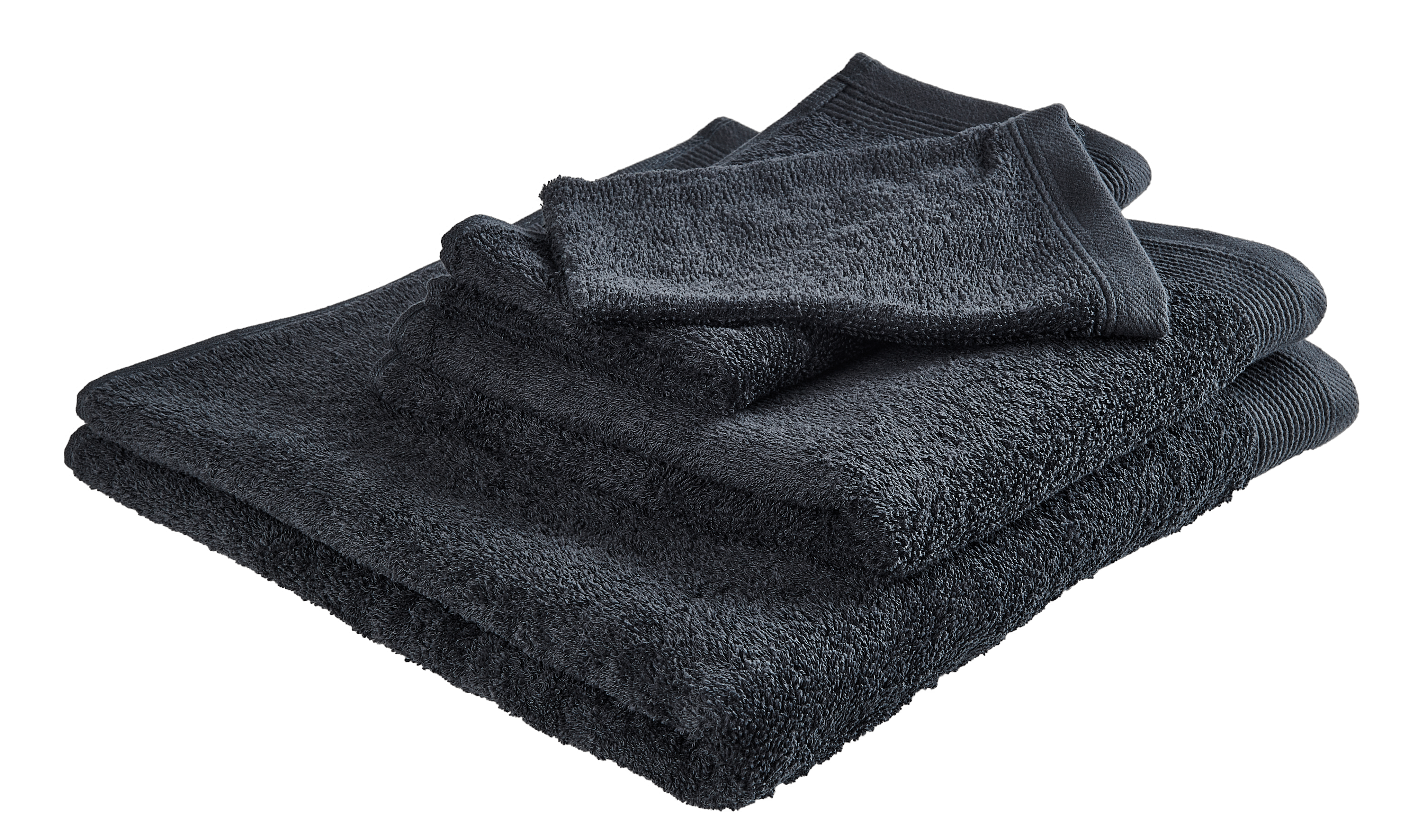 RECYCLE Washandjes set van 2 antracietB 16 x L 21 cm