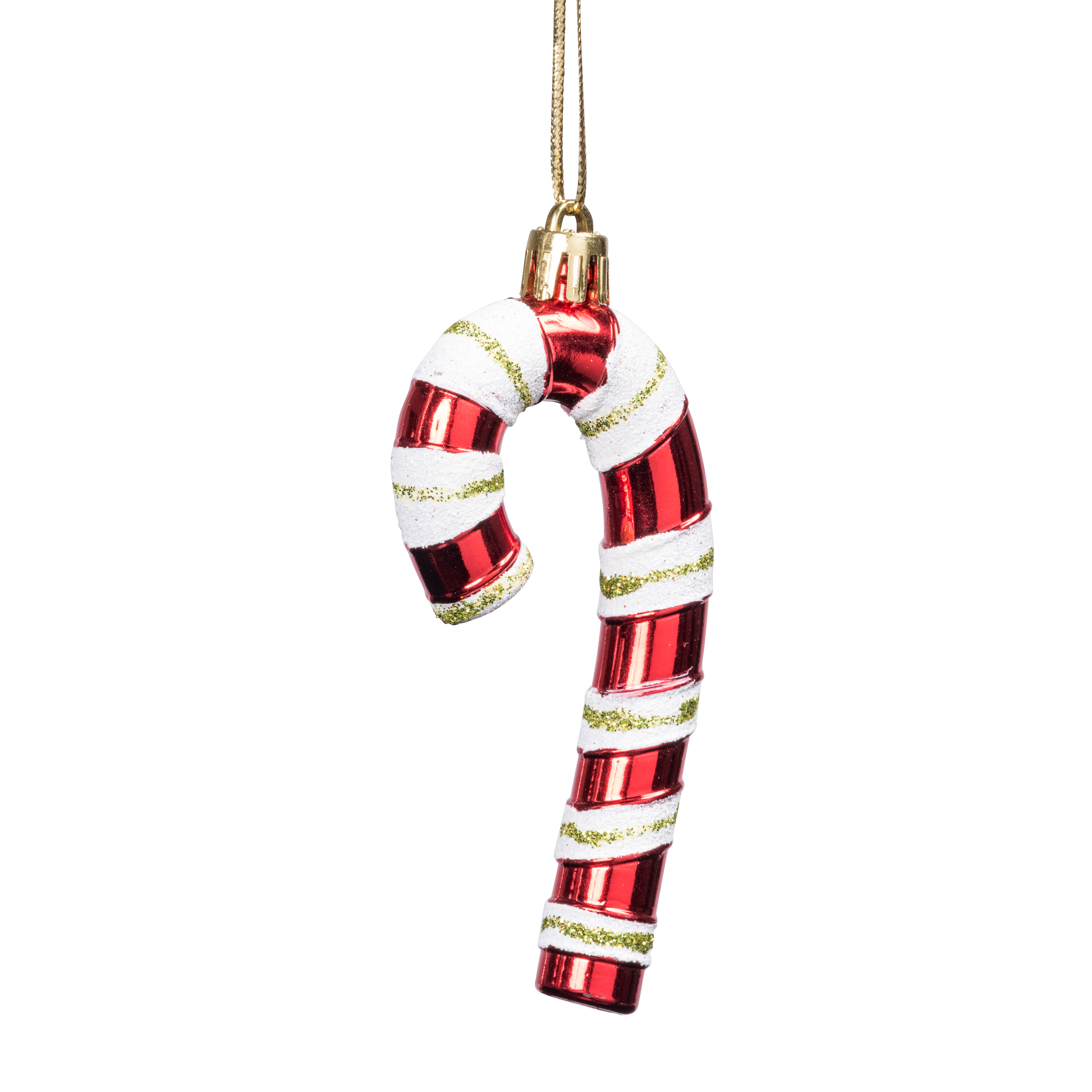 CANDY CANE Decoratie wit, roodH 10,5 x B 1,5 cm