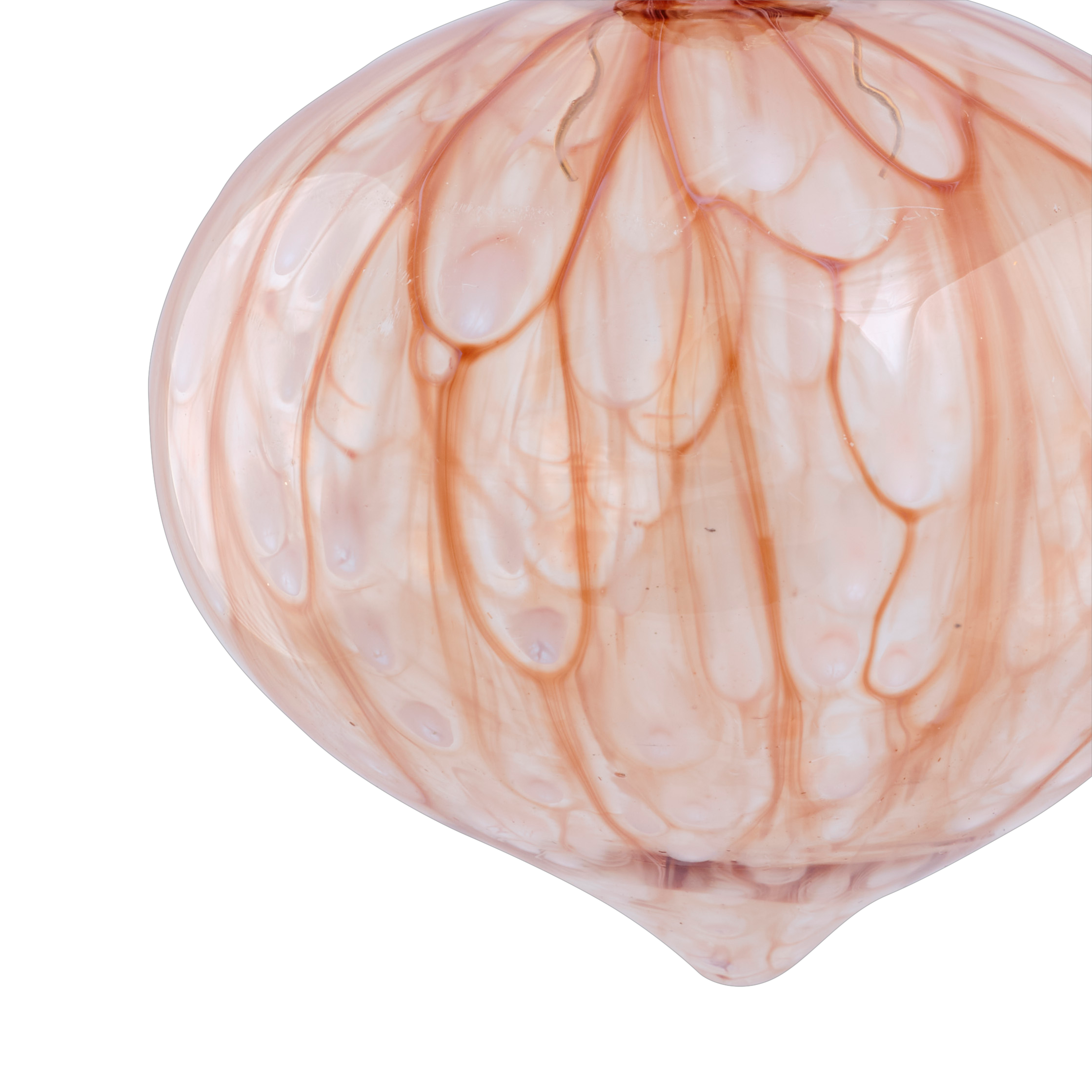 FEATHER Kerstbal oranjeØ 8 cm - CASA