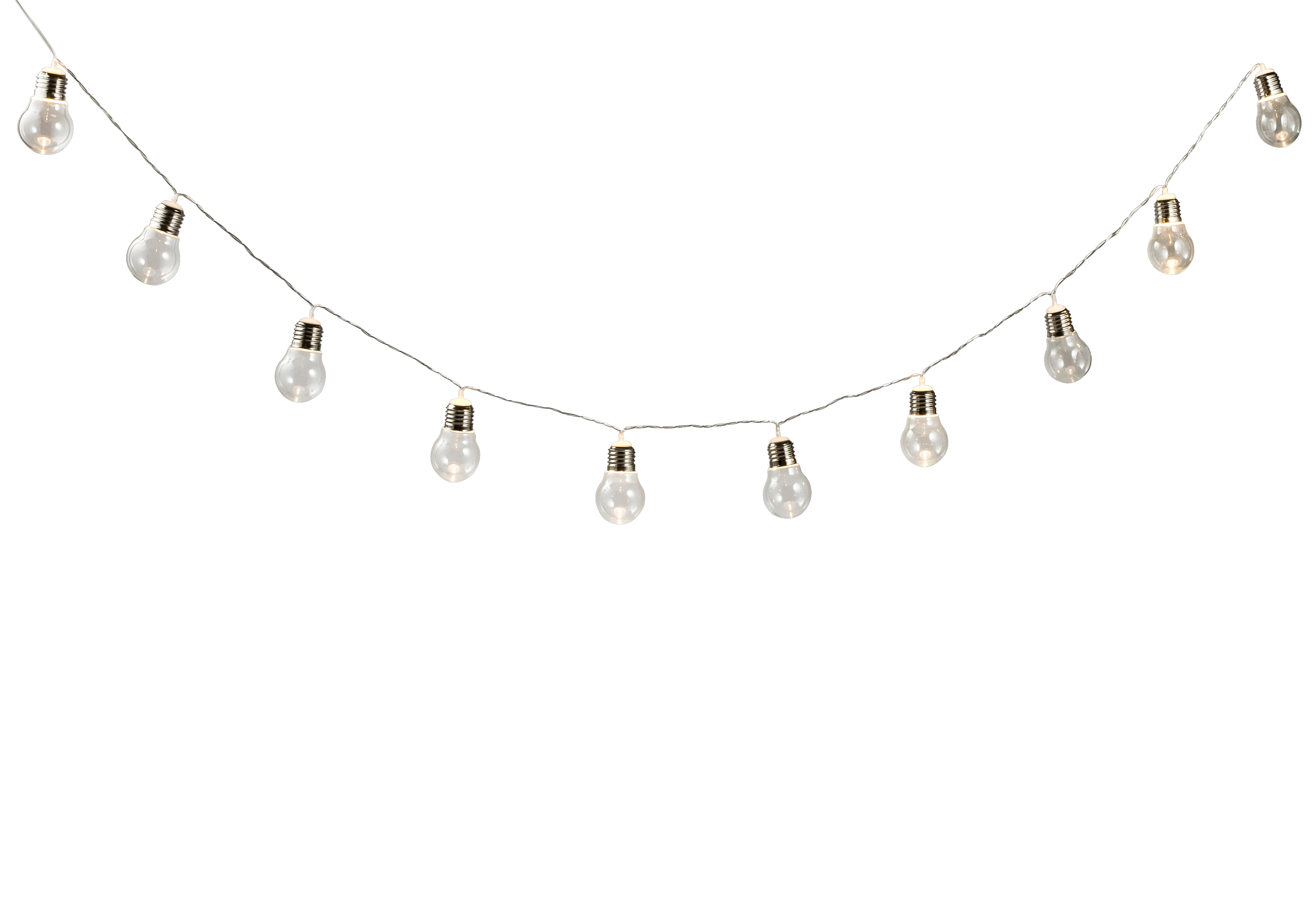 BULB Solar lichtsnoer 10 Leds transparantL 350 cm - CASA