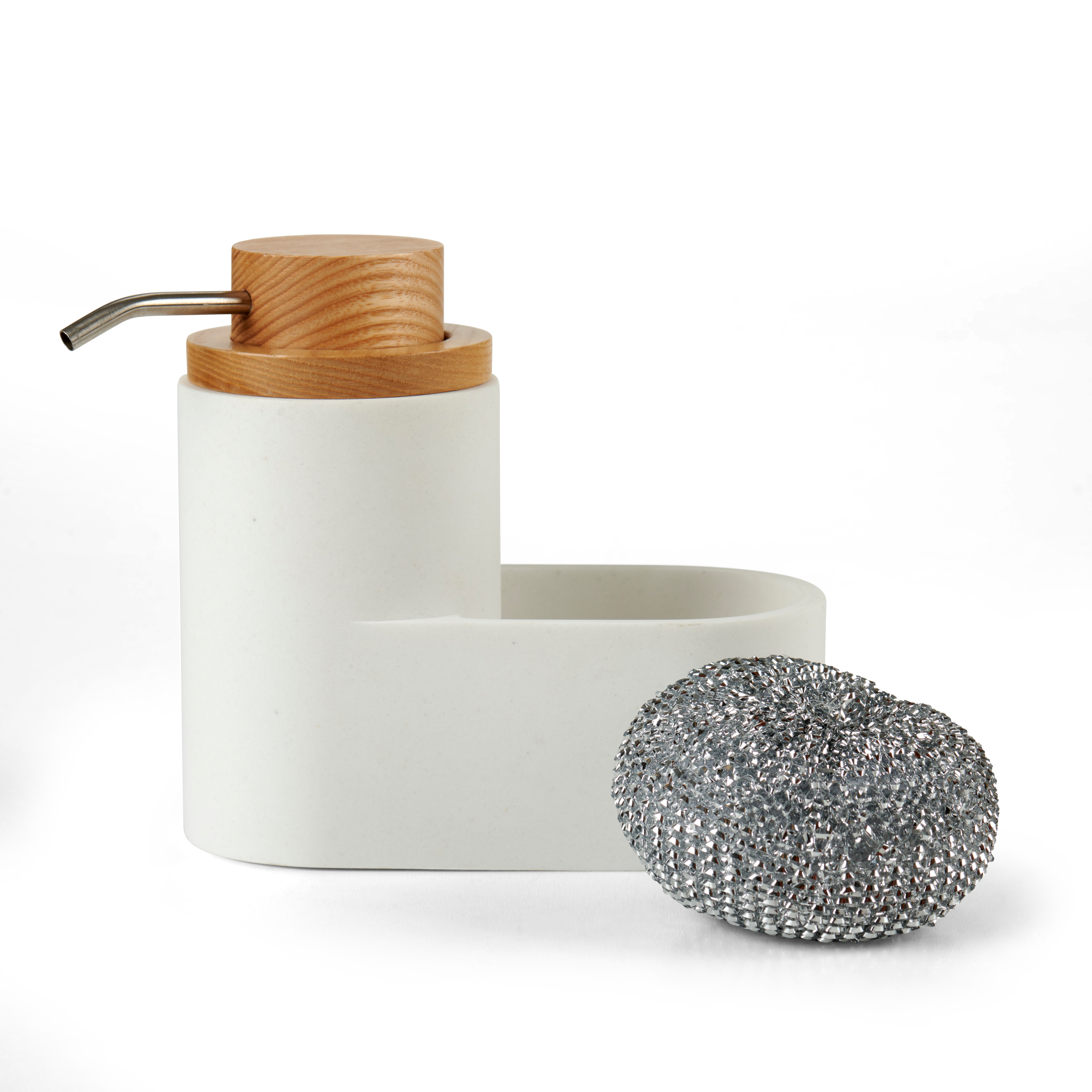 YOKO Zeepdispenser met spons witH 16 x B 16 x D 8,5 cm