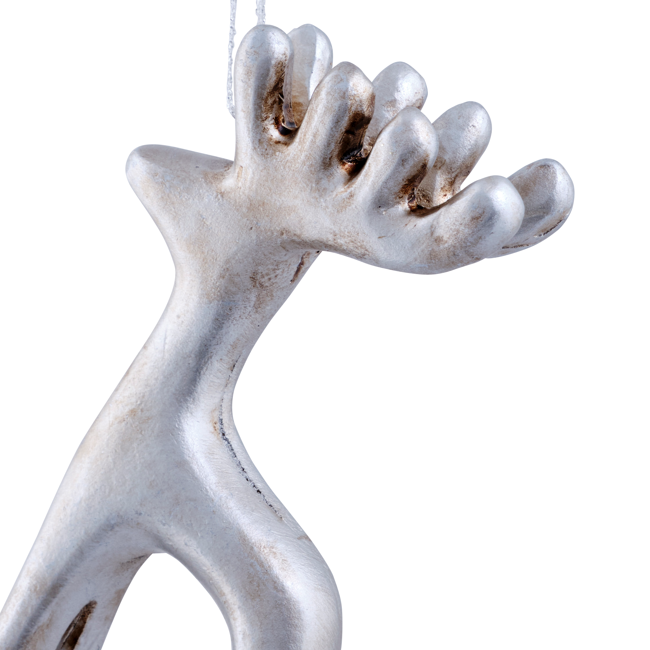 CERVUS Hangdeco zilverH 10 x B 6 x D 2,3 cm