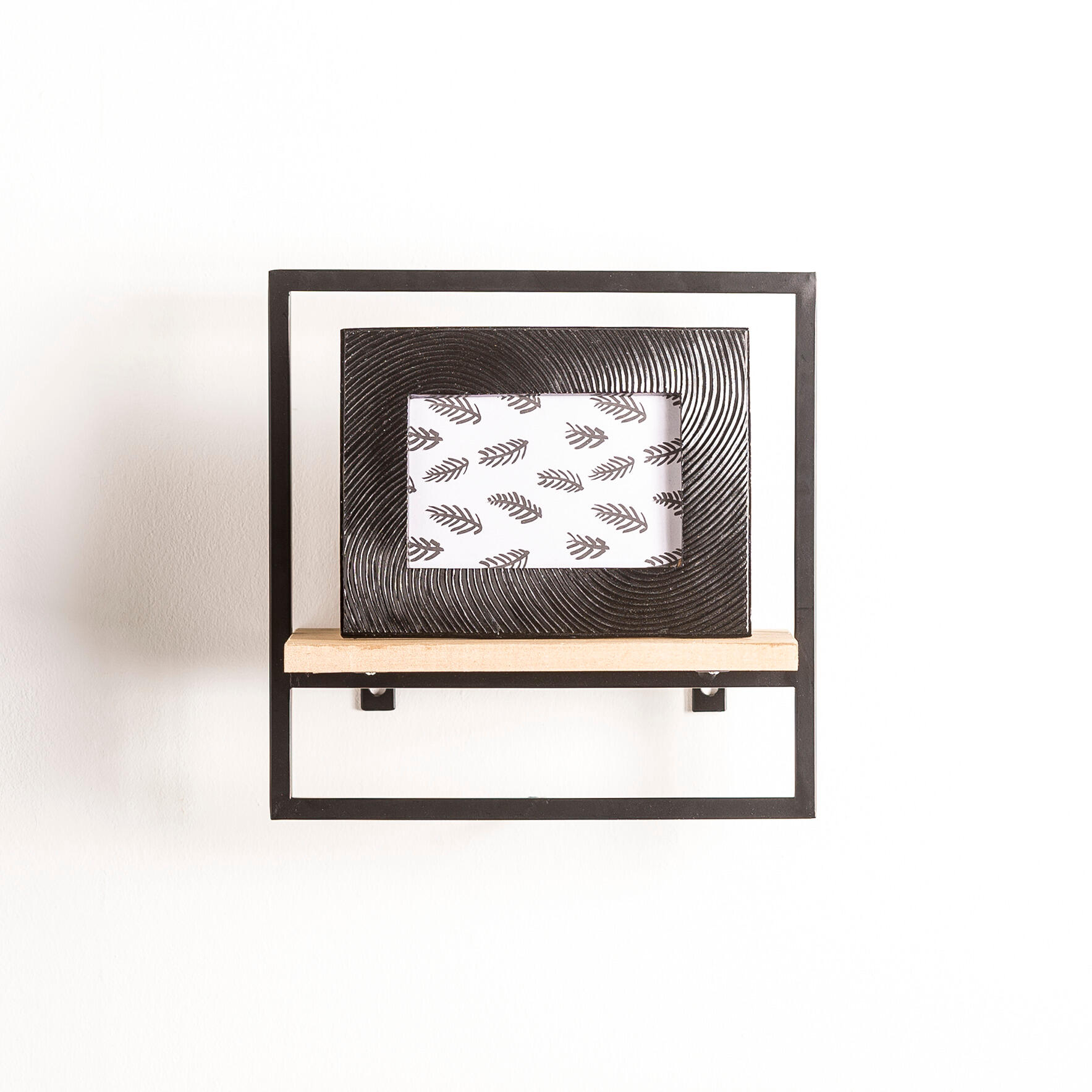 MIX&MATCH Hangrek zwart, naturelH 25 x B 25 x D 15 cm