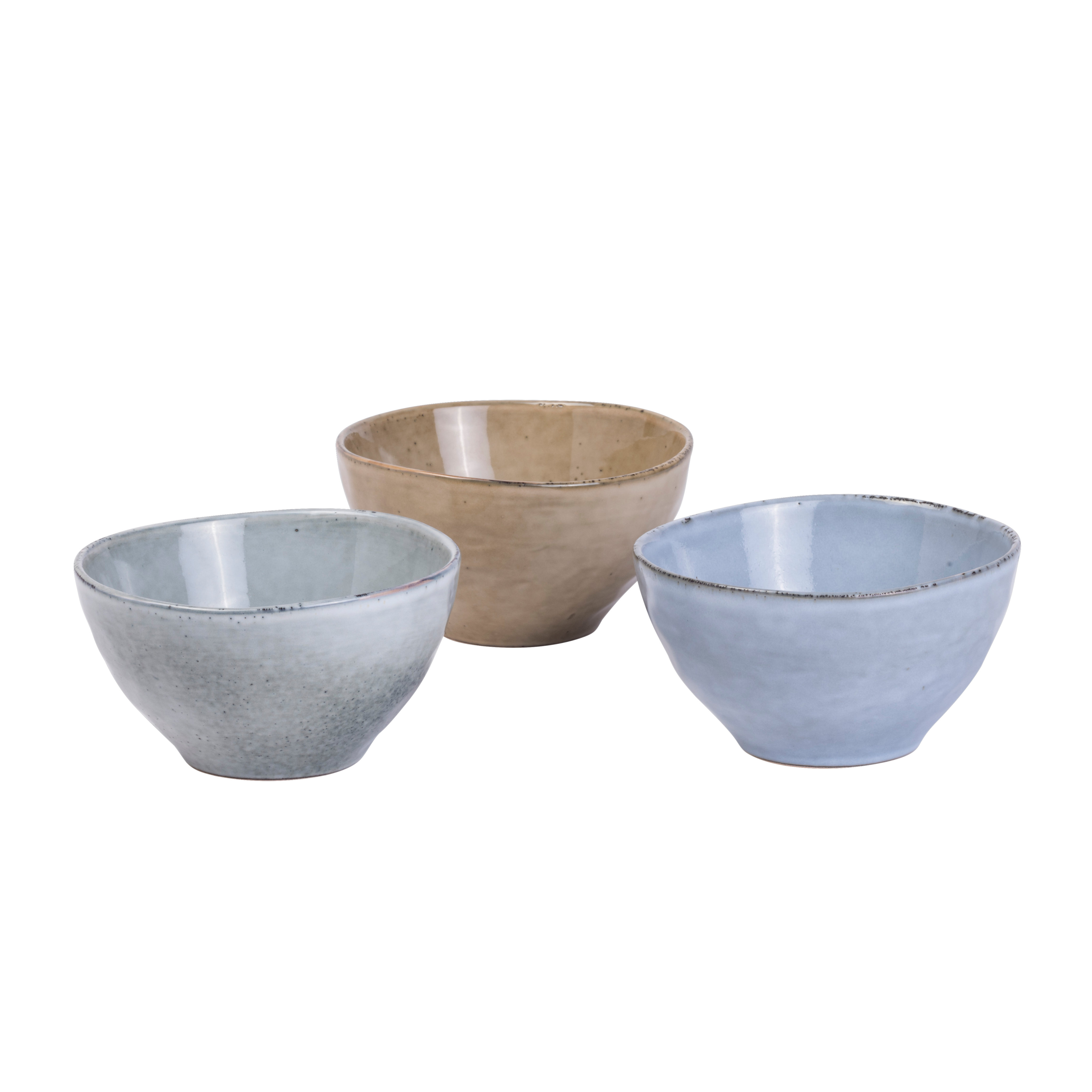 EARTH LAGOON Bowl 55 CL lichtgroen - set van 4 H 8 cm - Ø 14 cm
