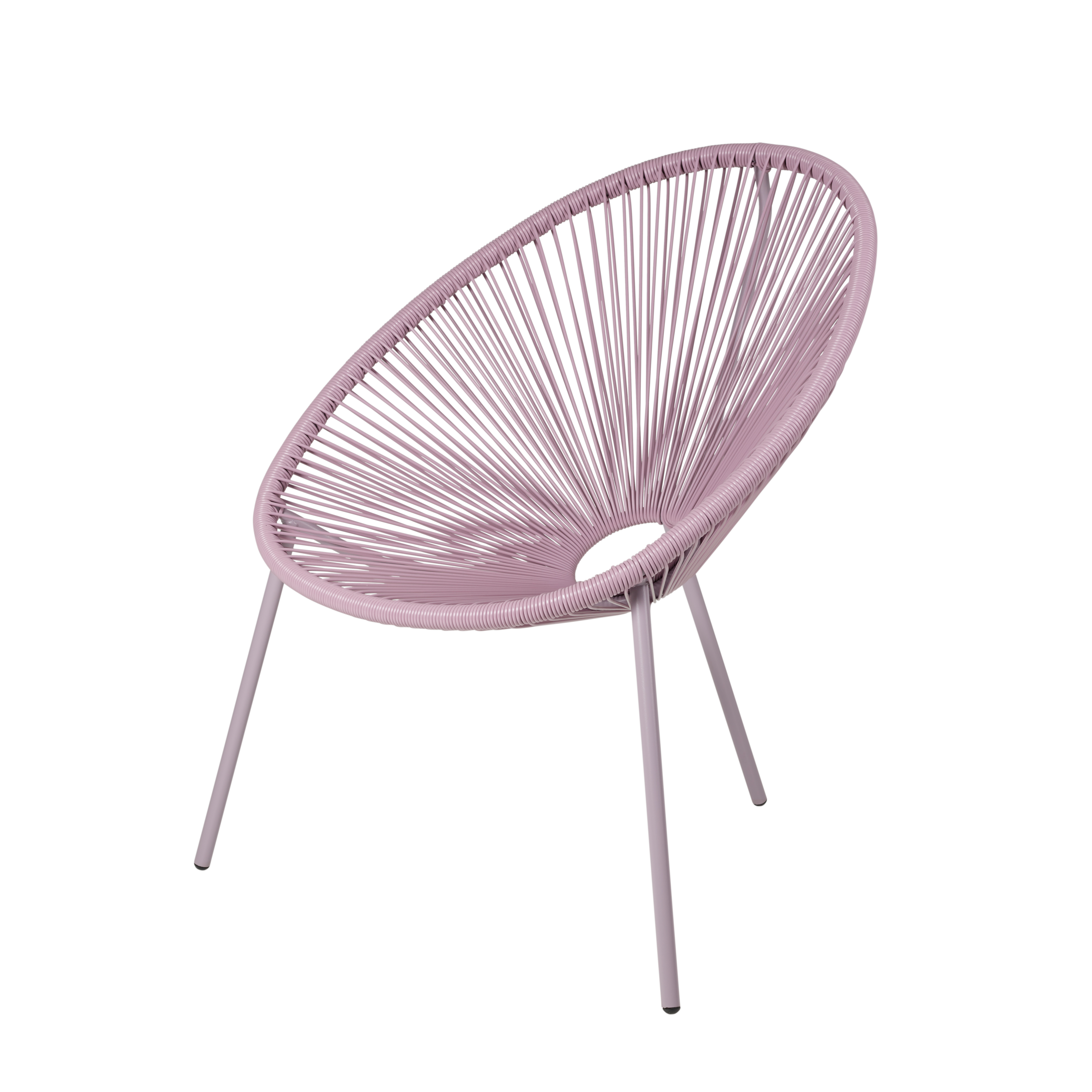 ACAPULCO Lounge stoel paarsH 82 x B 75 x D 69 cm - CASA