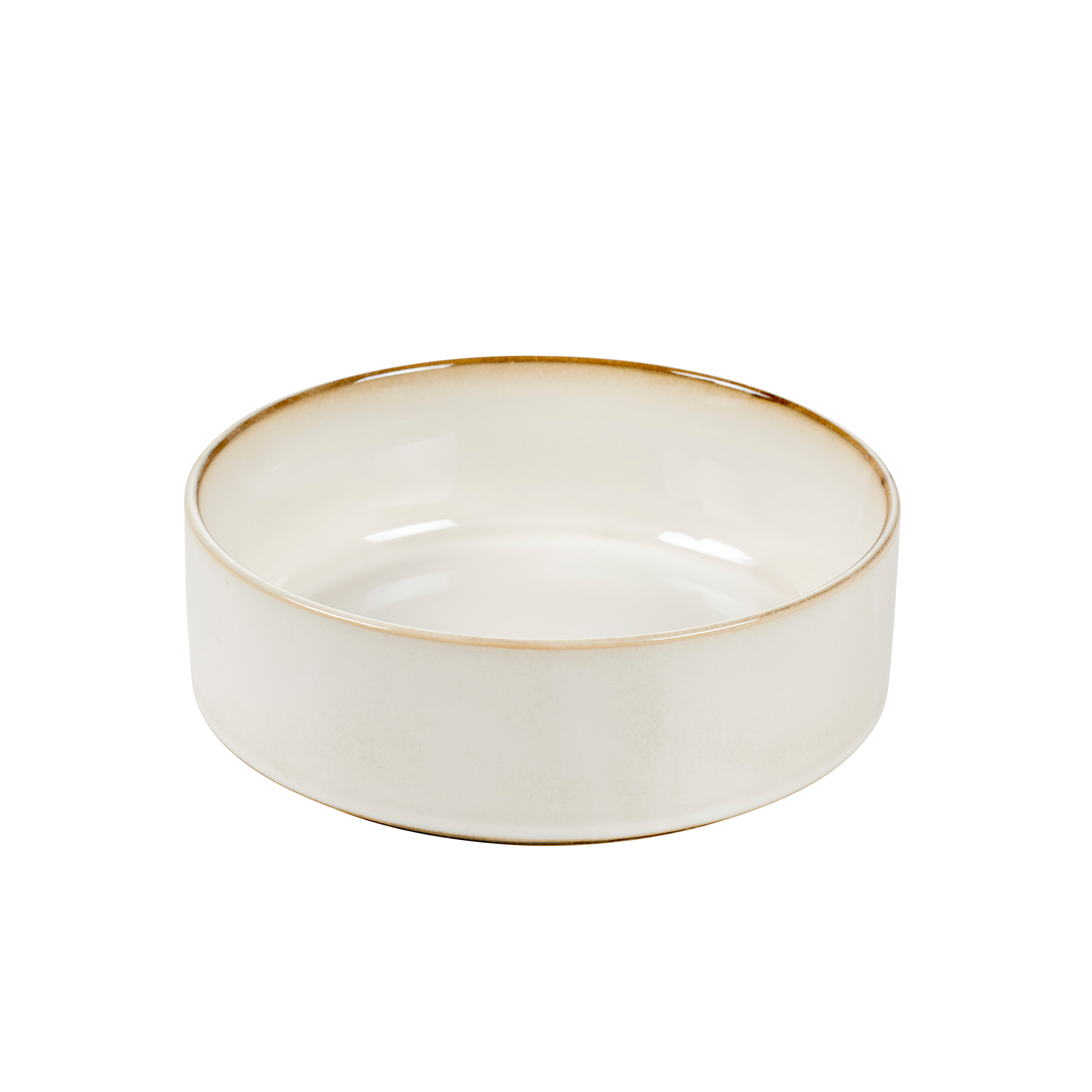 MINERAL MARBLE Bowl 100 CL wit - set van 4 H 6,5 cm - Ø 20 cm