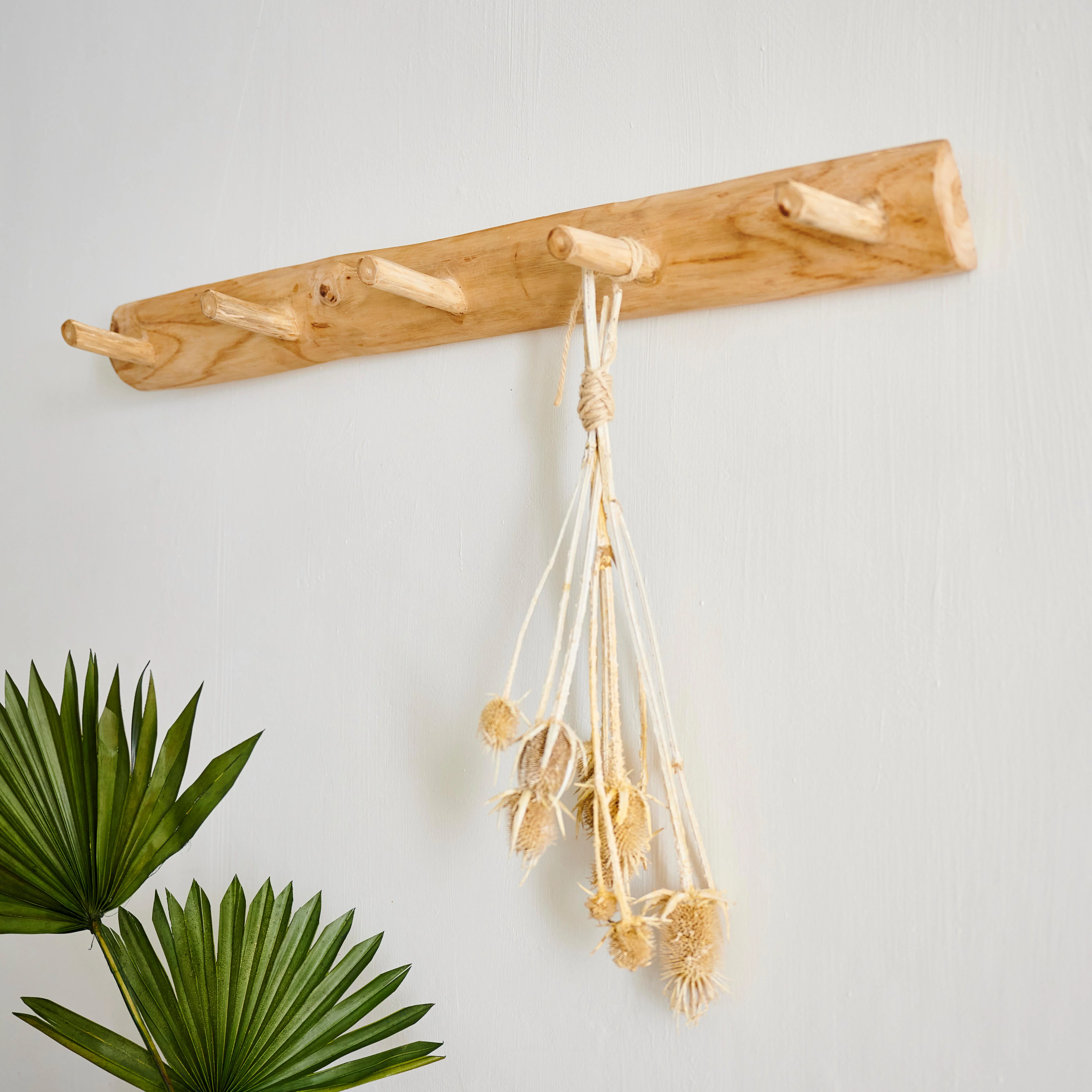 TIKA Wandkapstok naturelH 10 x B 80 x D 10 cm