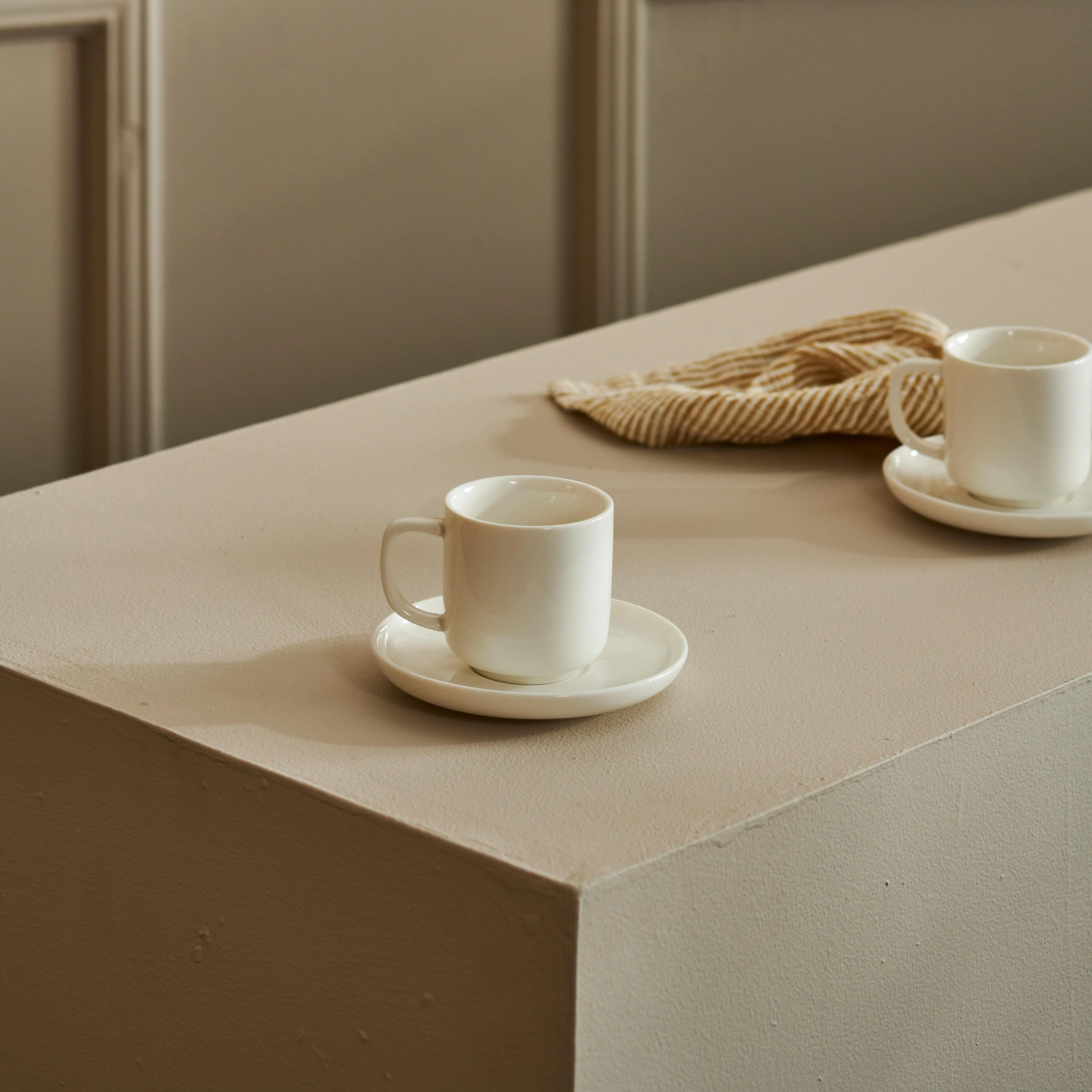 MOON Espresso kop en schotel 9 CL wit - set van 6 H 5,7 cm - Ø 5,6 cm
