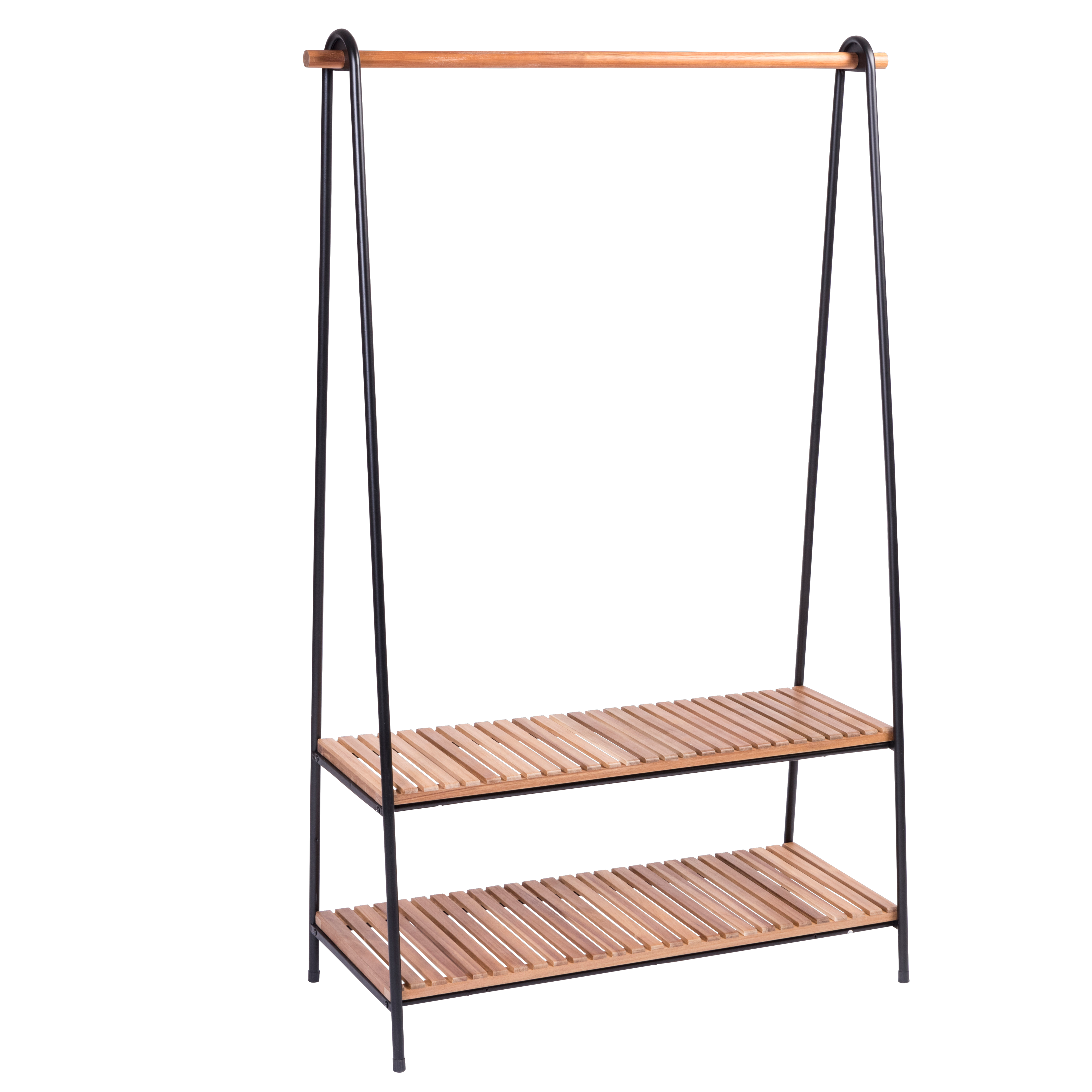ACACIA Kledingrek zwartH 170 x B 100 x D 46 cm