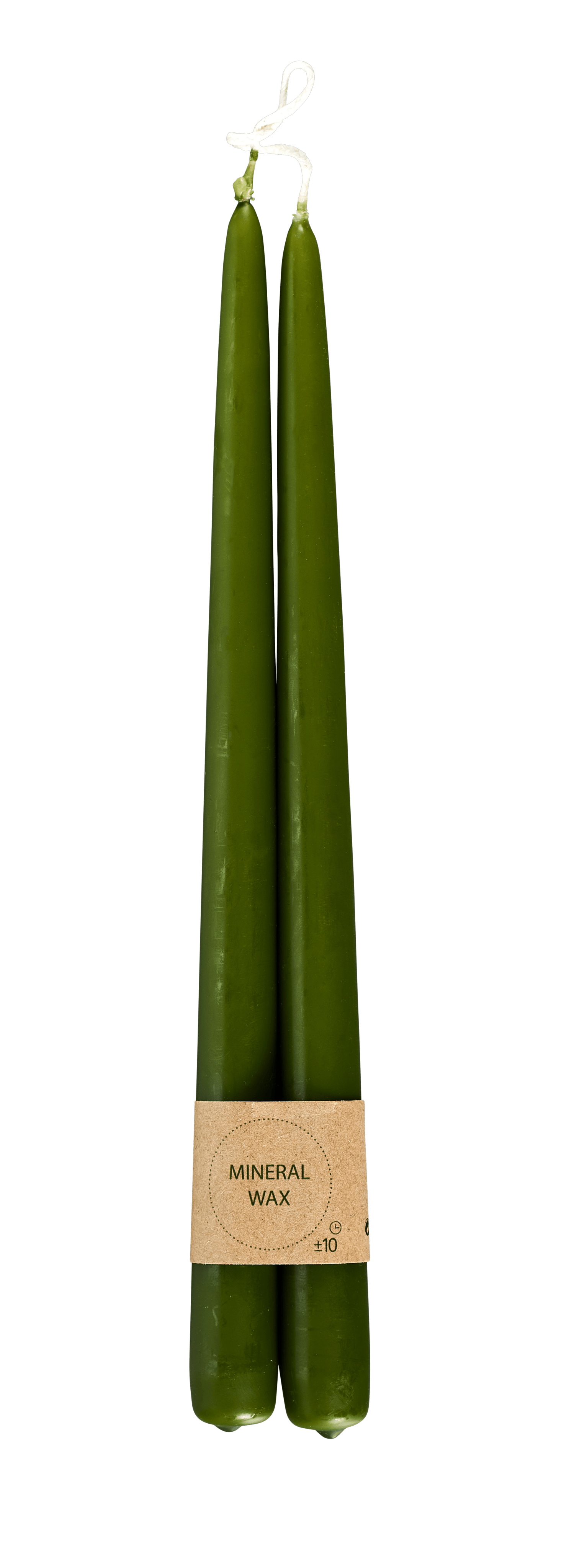 DUO Dinerkaarsen set van 2 groenL 30 cm - Ø 2,2 cm