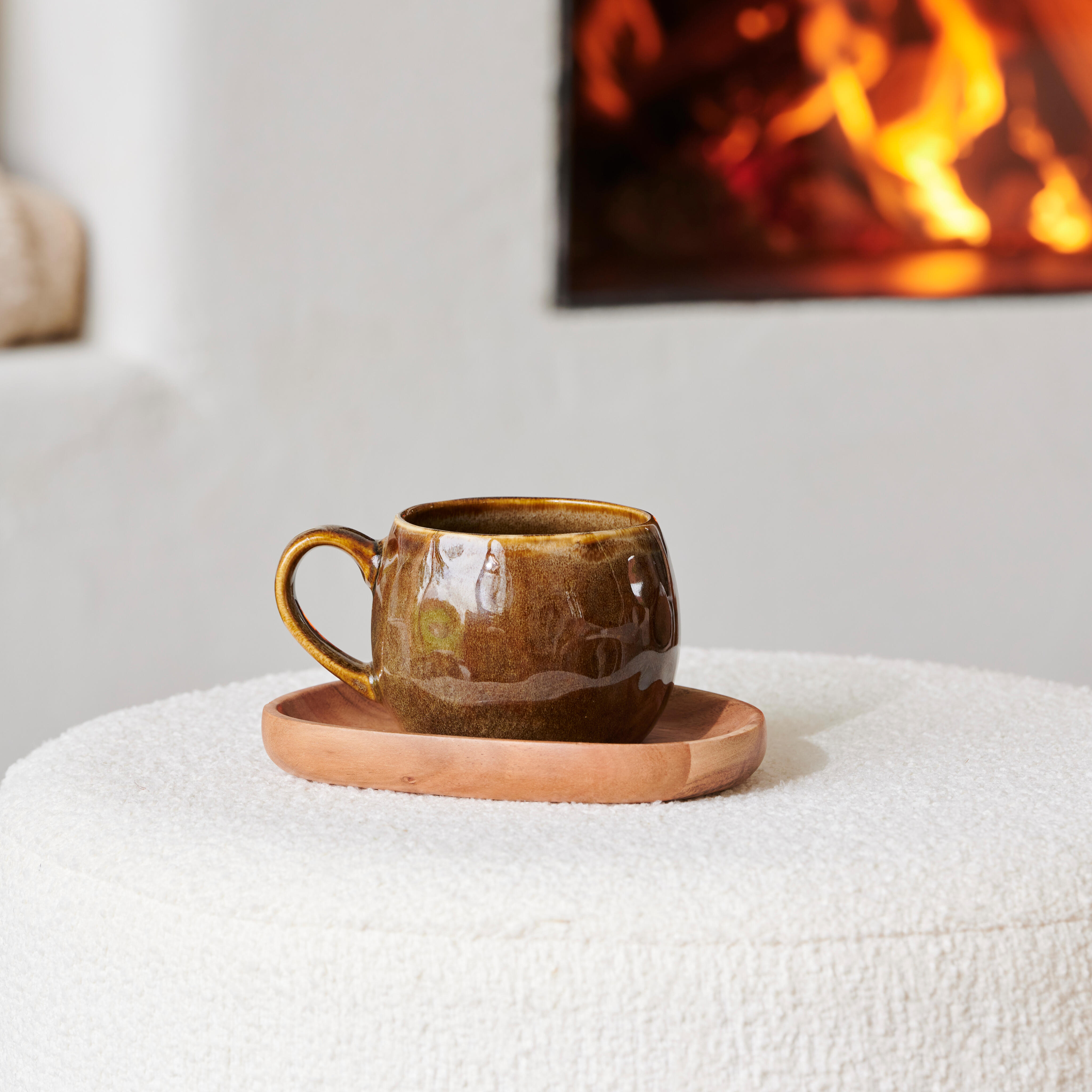 COZY Mok 48 CL bruin - set van 4 H 11 cm - Ø 8,5 cm