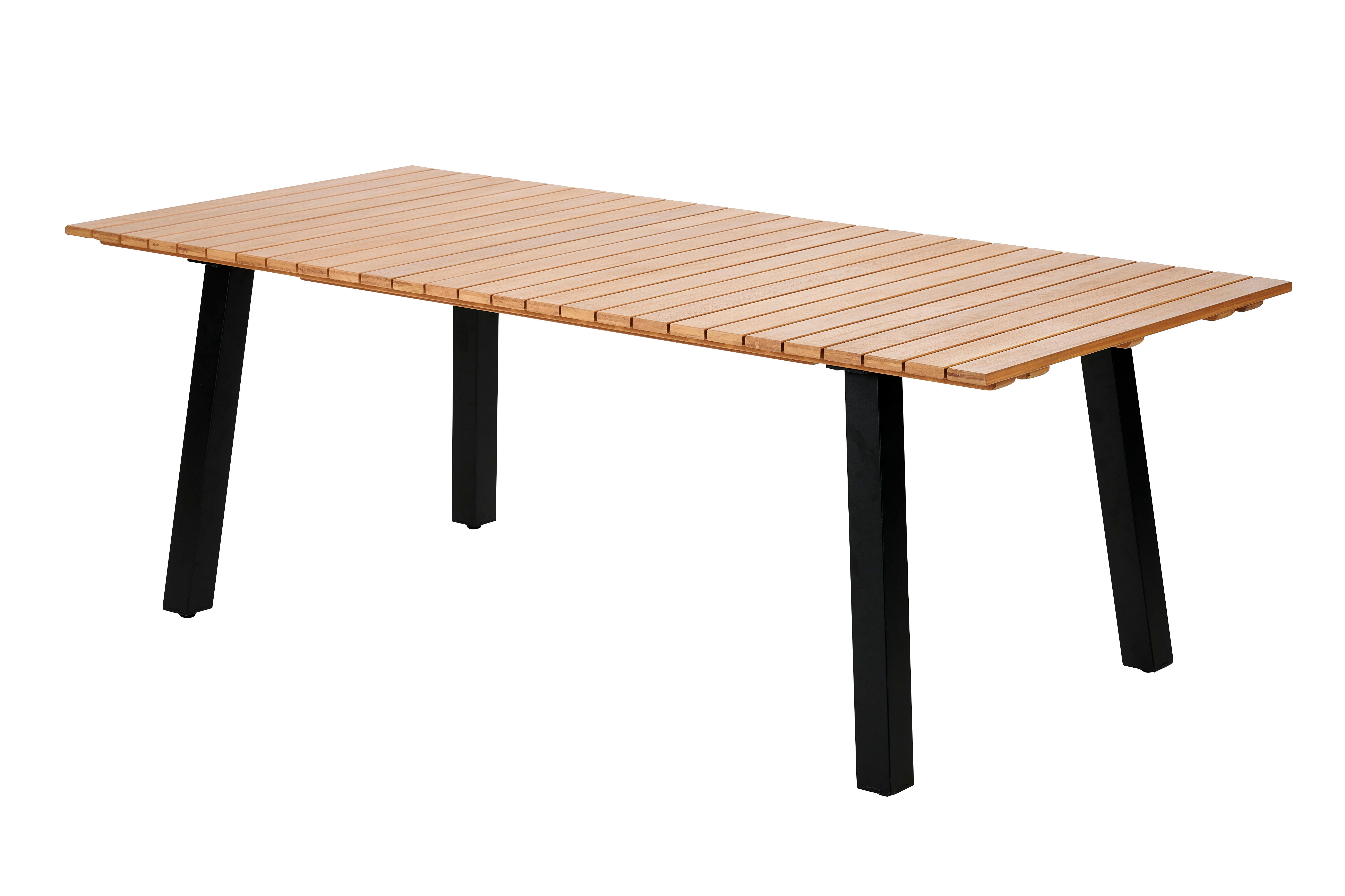 FORMAX Tuintafel met poten naturel/zwartH 5,8 x B 101 x L 216 cm